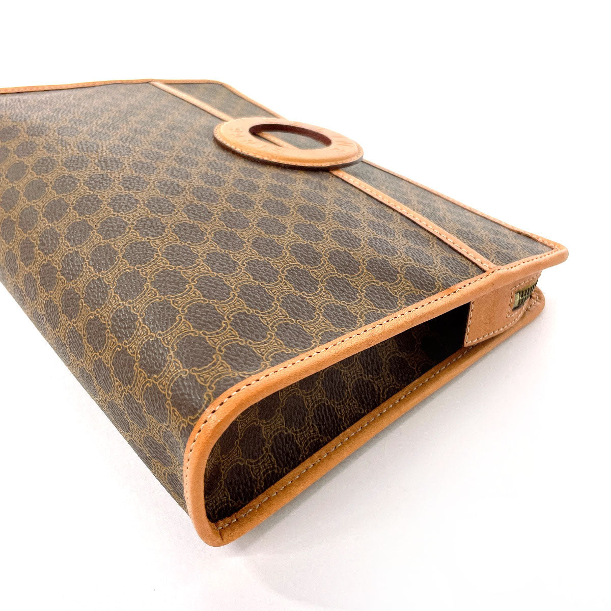 CELINE business bag PVC Brown Macadam Women