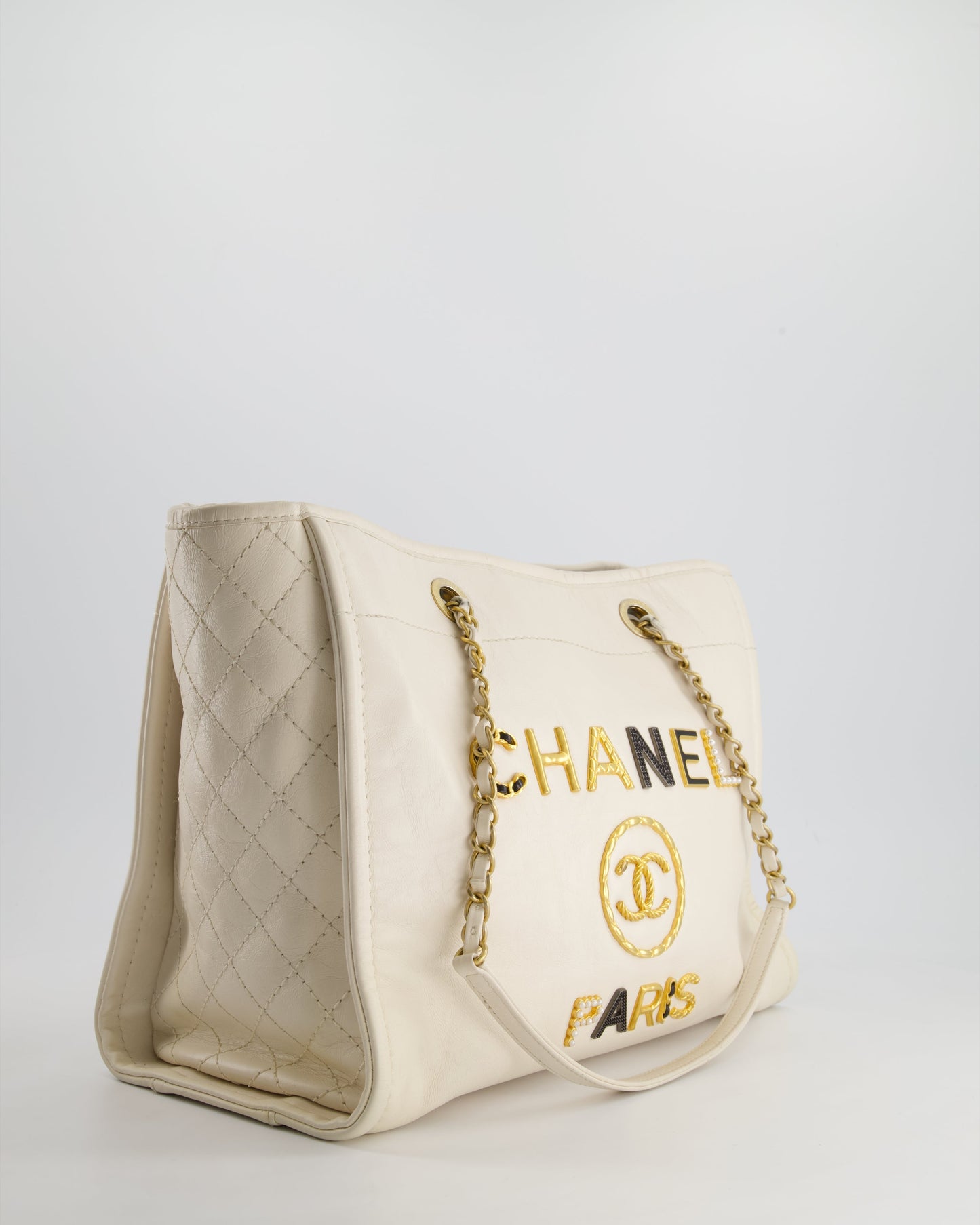 Chanel *HOT* Chanel White Small Deauville Tote Bag - Rovelle Bags