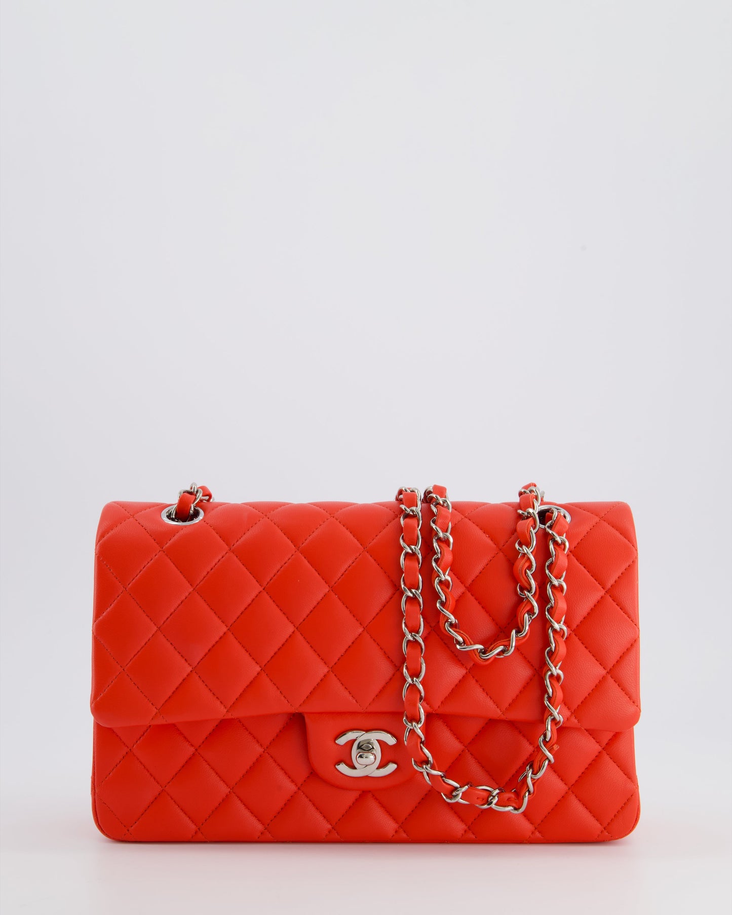 Chanel Scarlet Red Medium Classic Double Flap Bag - Rovelle Bags