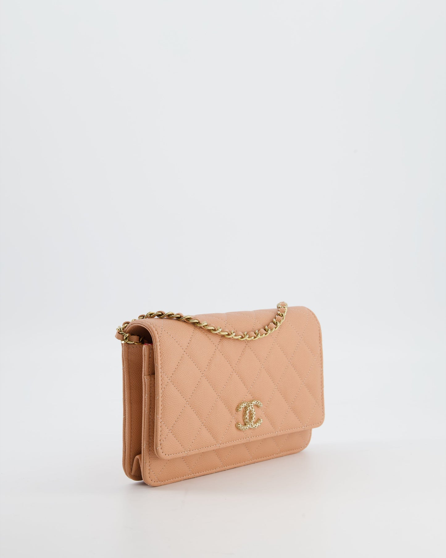Chanel Peach Wallet on Chain Wallet On Chain - Rovelle Bags