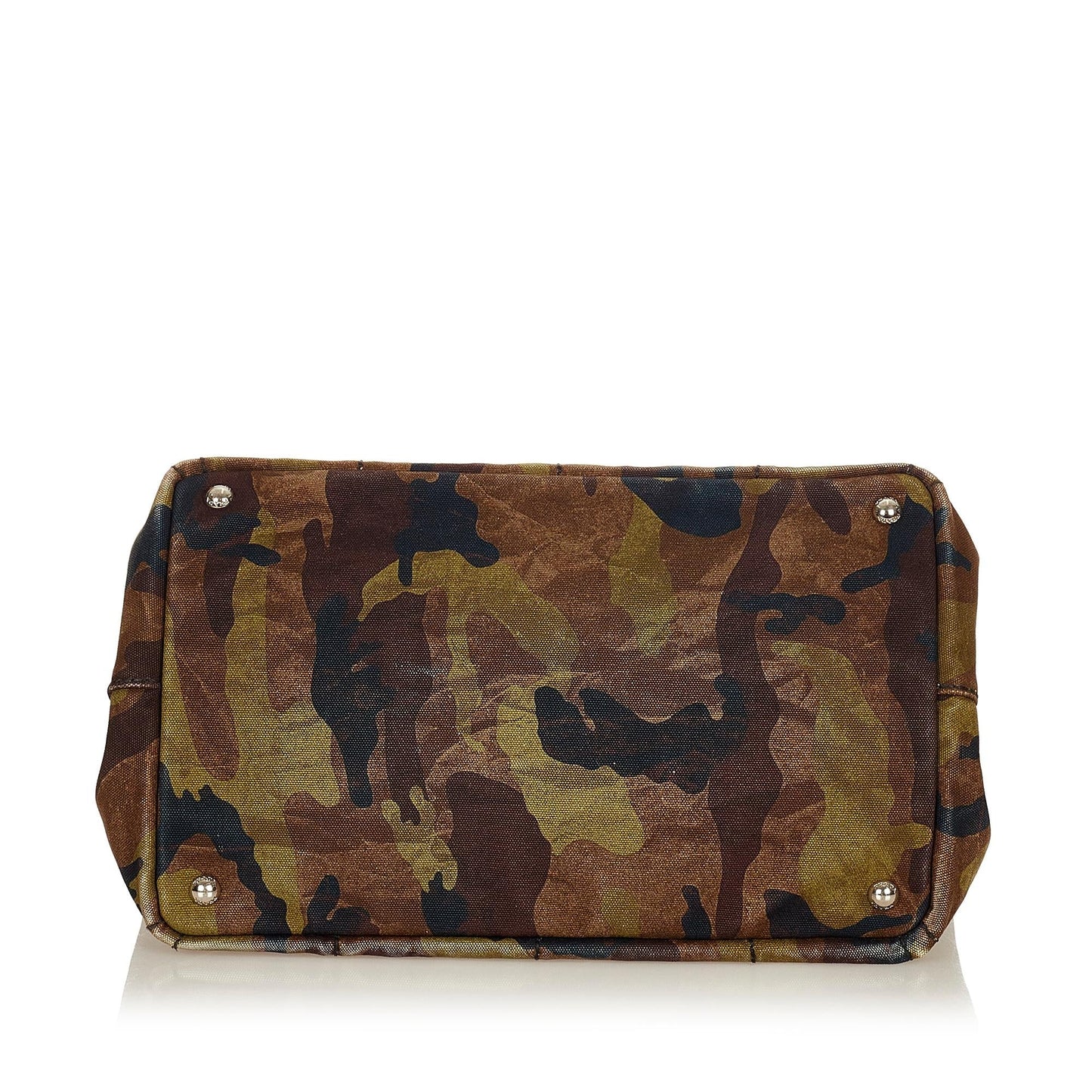 Prada Canapa Logo Camouflage Canvas Satchel Style 2 - Rovelle Bags