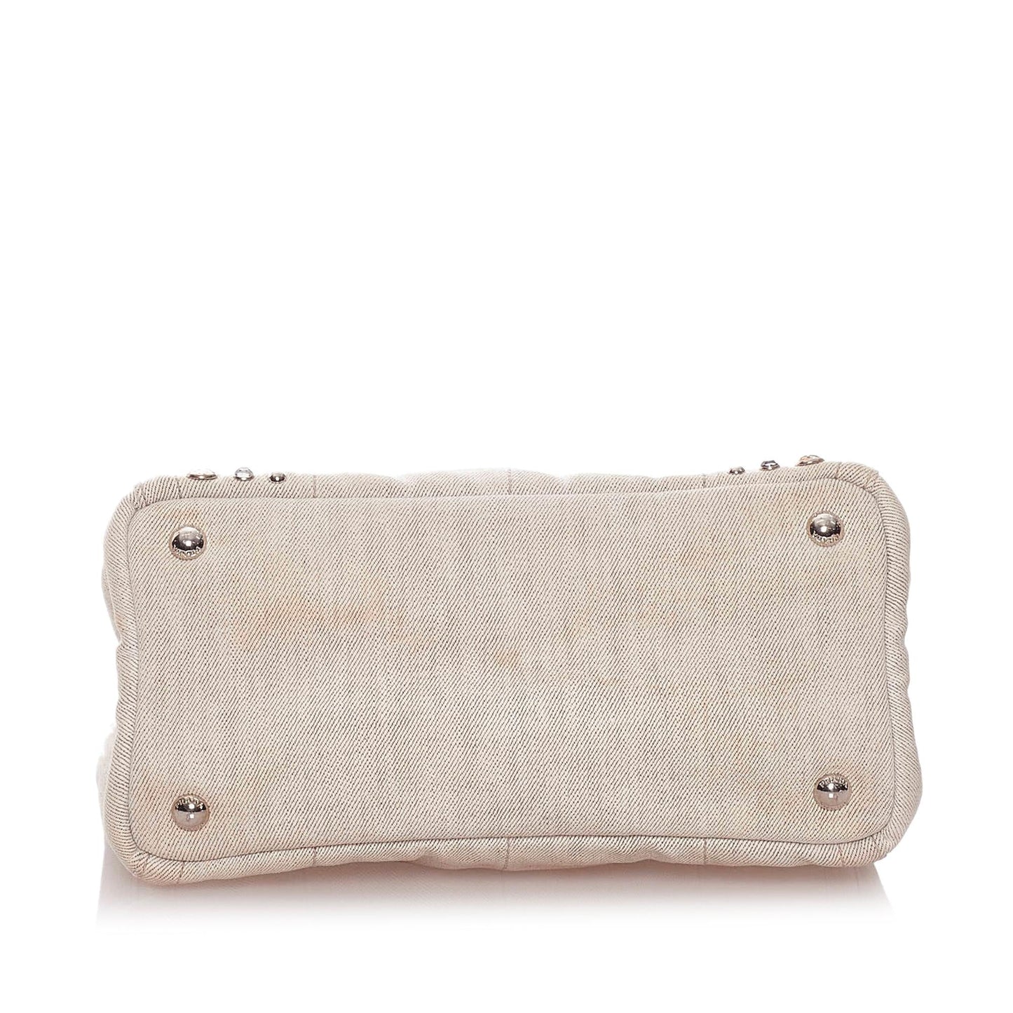 Prada Canapa Studded Canvas Satchel Style 4 - Rovelle Bags