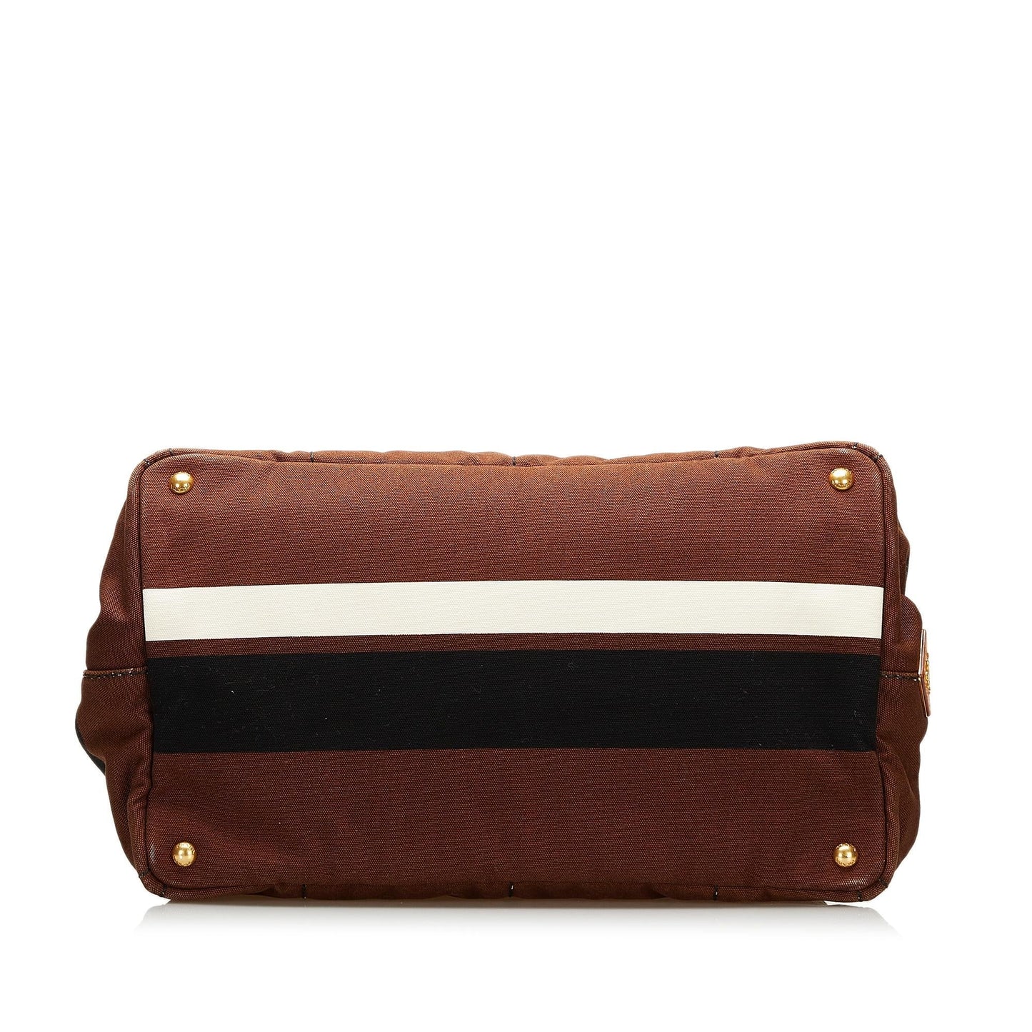 Prada Striped Canapa Handbag - Rovelle Bags