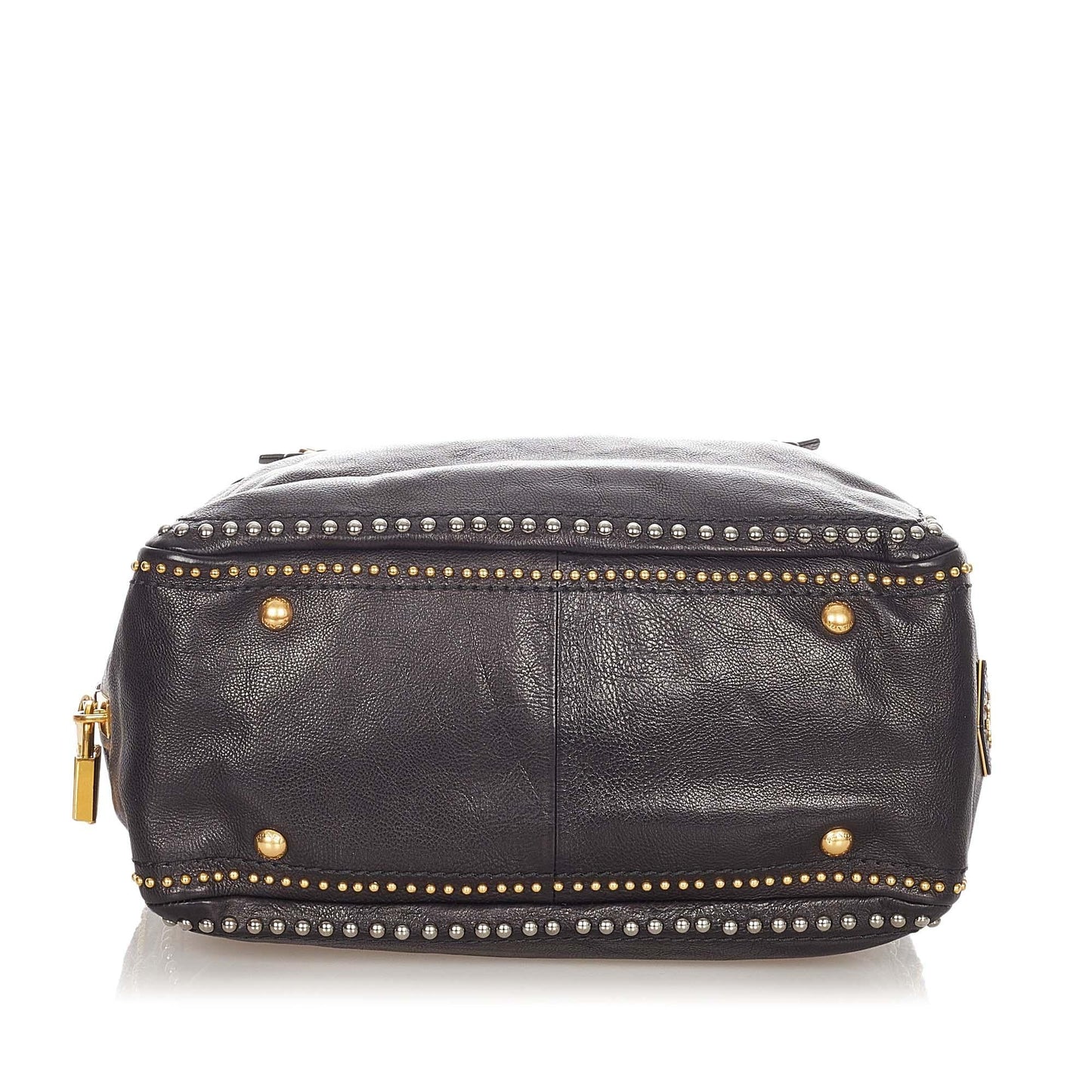 Prada Studded Leather Satchel - Rovelle Bags