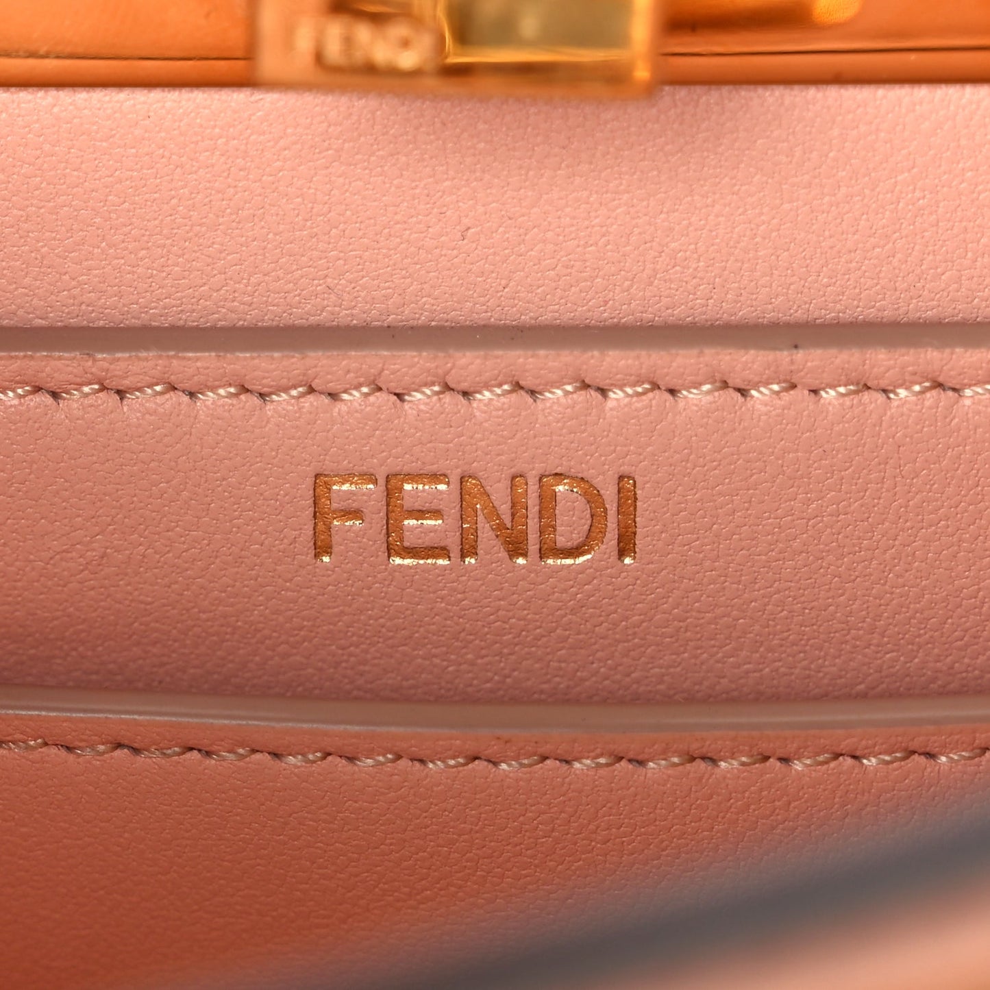 Fendi Shiny Nappa Petite Peekaboo I SEE U Satchel Baby Pink