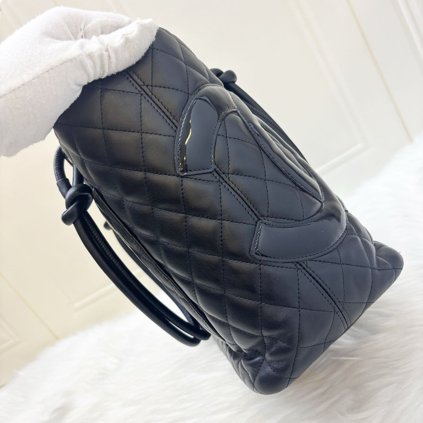 Chanel Cambon Tote in Black Lambskin Tote Bag - Rovelle Bags