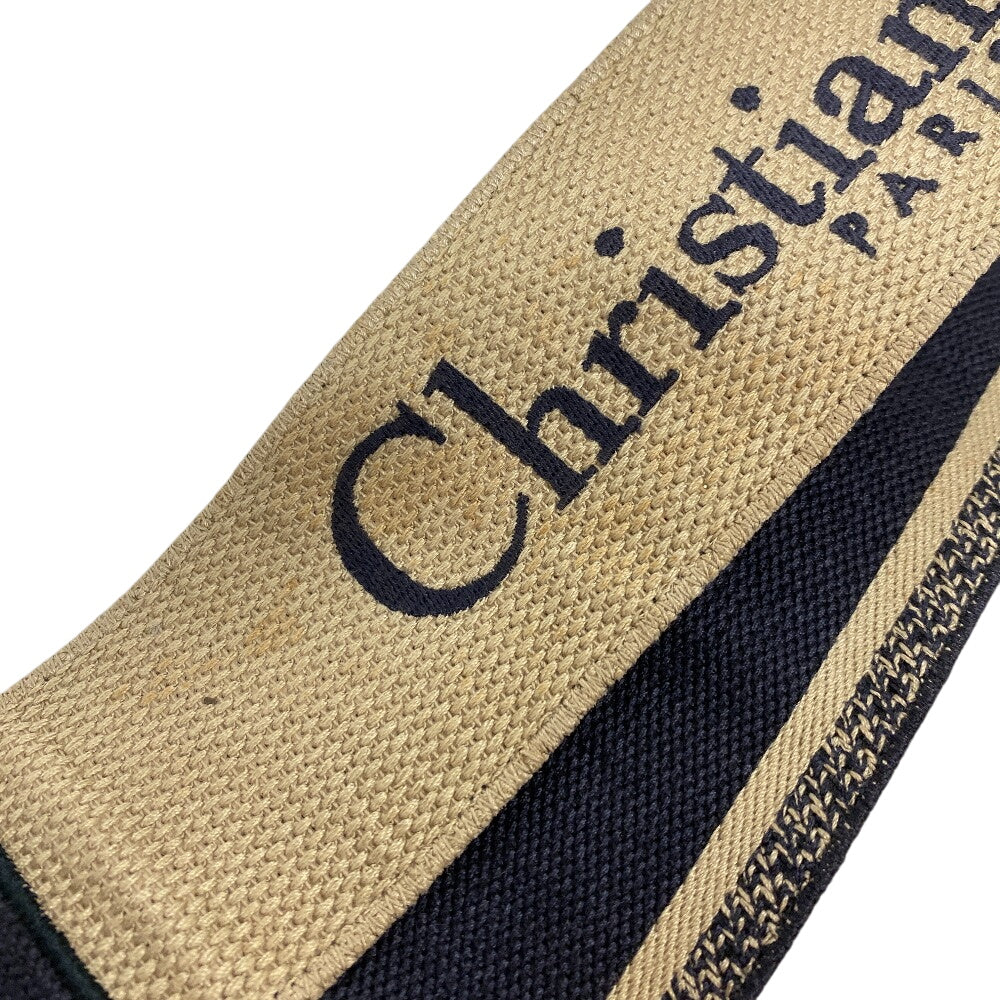Christian Dior Shoulder strap Canvas, Leather black Shoulder strap Embroidery Women