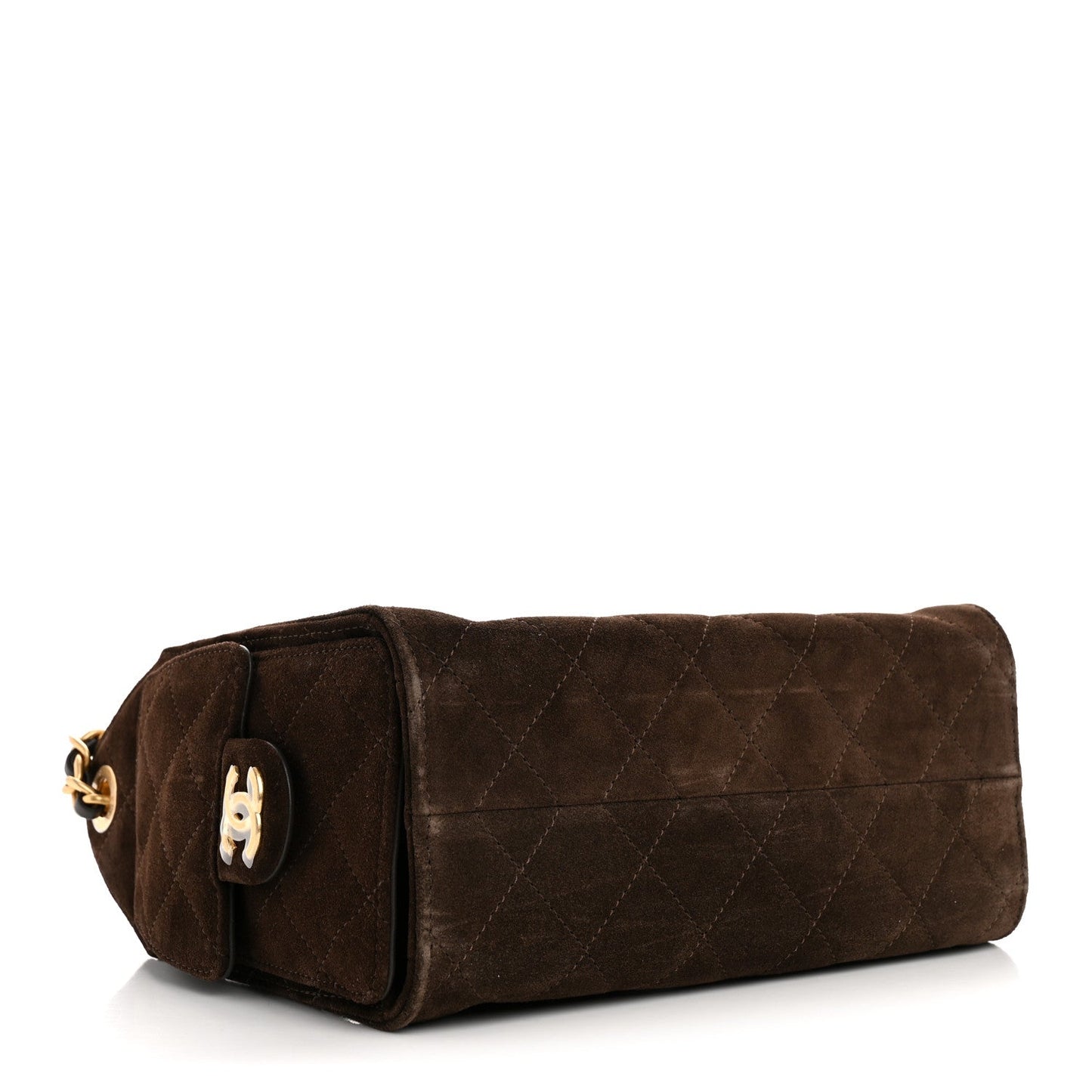 Chanel Suede Quilted Mini Chanel 25 Handbag - Rovelle Bags