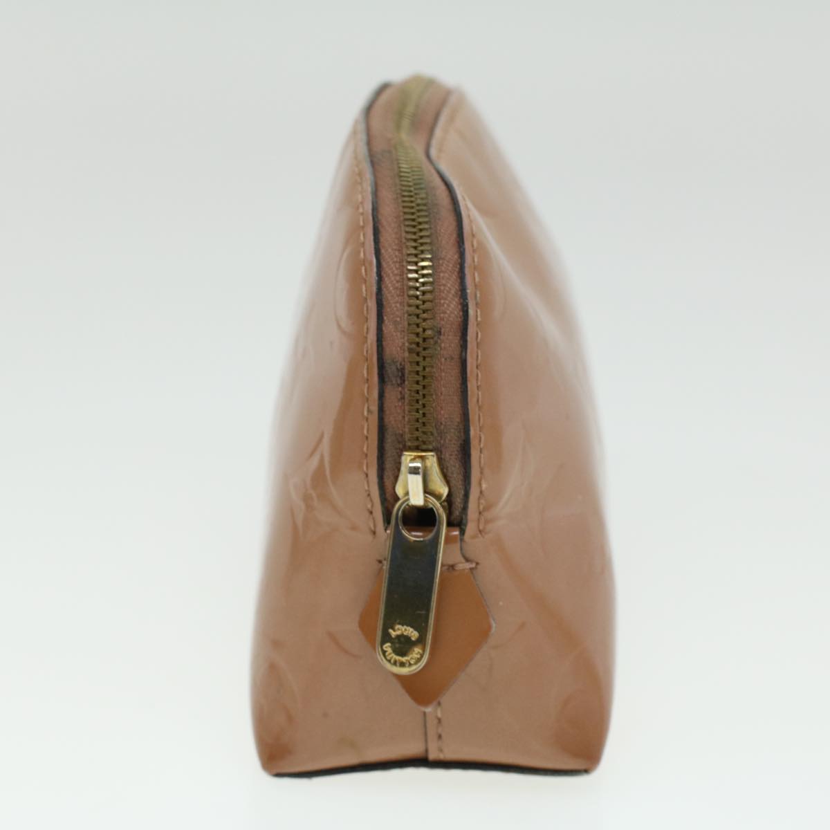 LOUIS VUITTON Monogram Vernis Pochette Cosmetic Pouch Pink M90008 LV Auth am3598