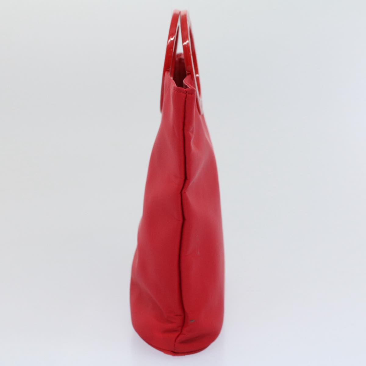 Luxury CELINE Circle Hand Bag Nylon Red ar10732