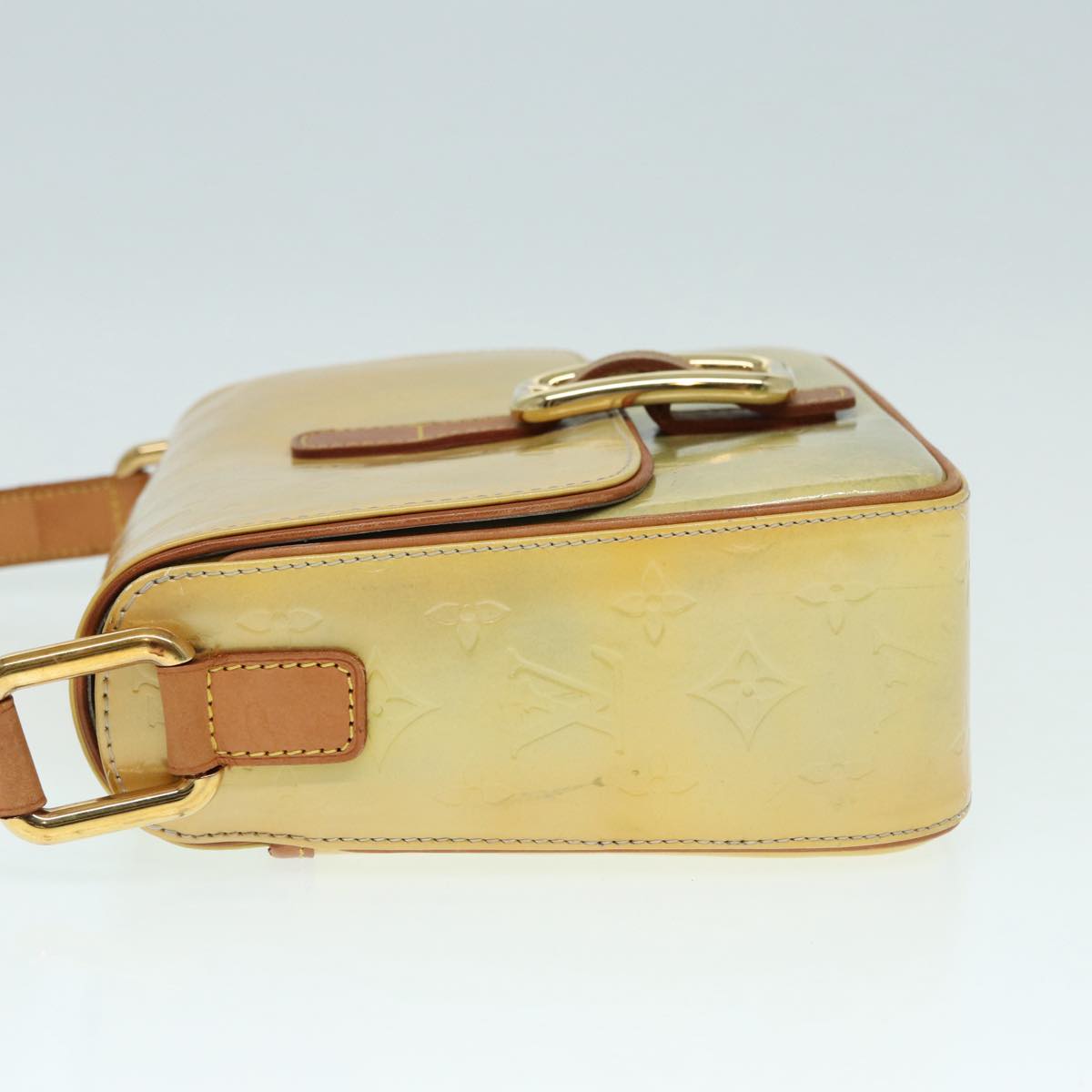 LOUIS VUITTON Monogram Vernis Christie GM Shoulder Bag Gris M91148 Auth ar12522