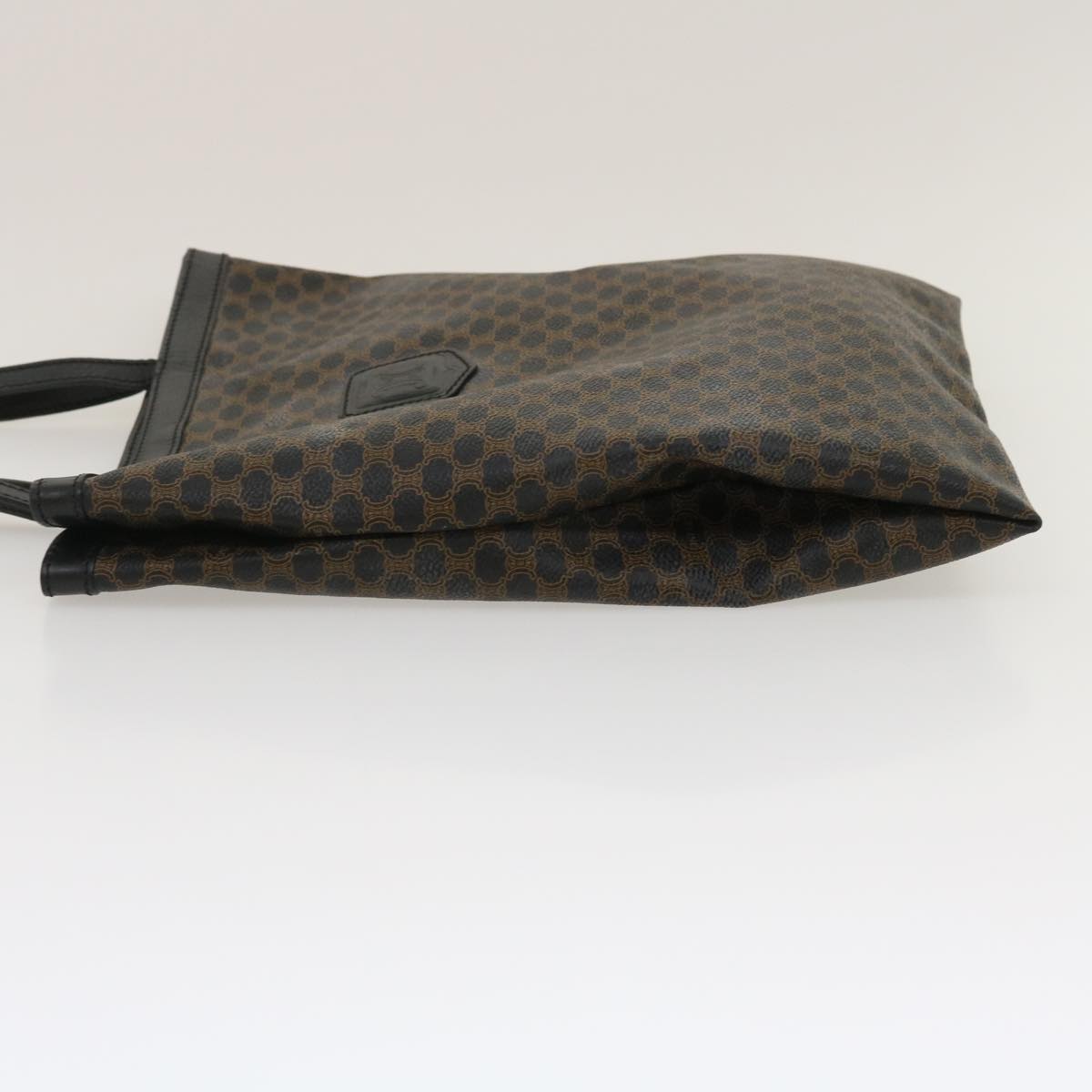 Luxury CELINE Macadam Canvas Tote Bag PVC Leather Black Brown ar6808