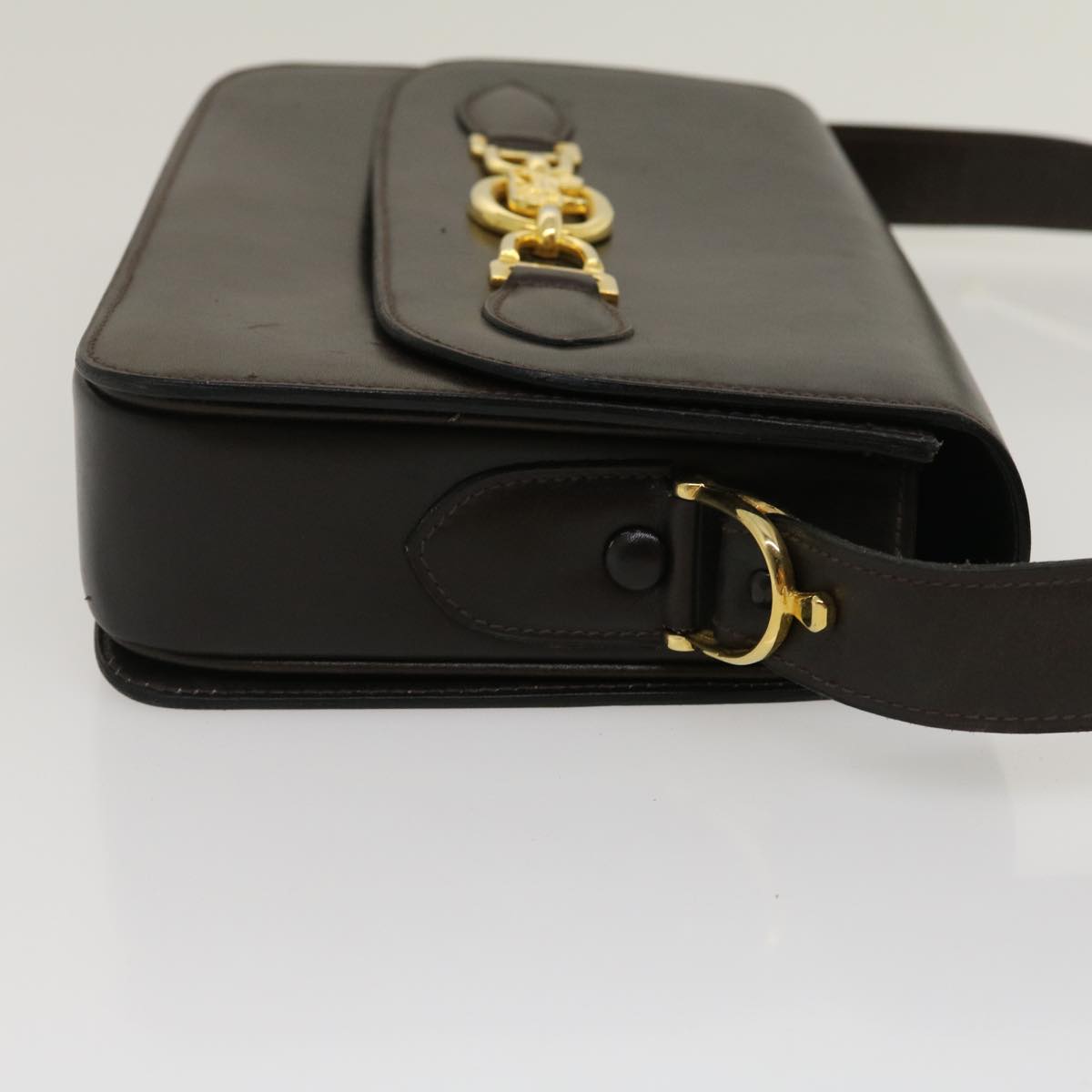 Luxury CELINE Horse Carriage Shoulder Bag Leather Brown ar7057