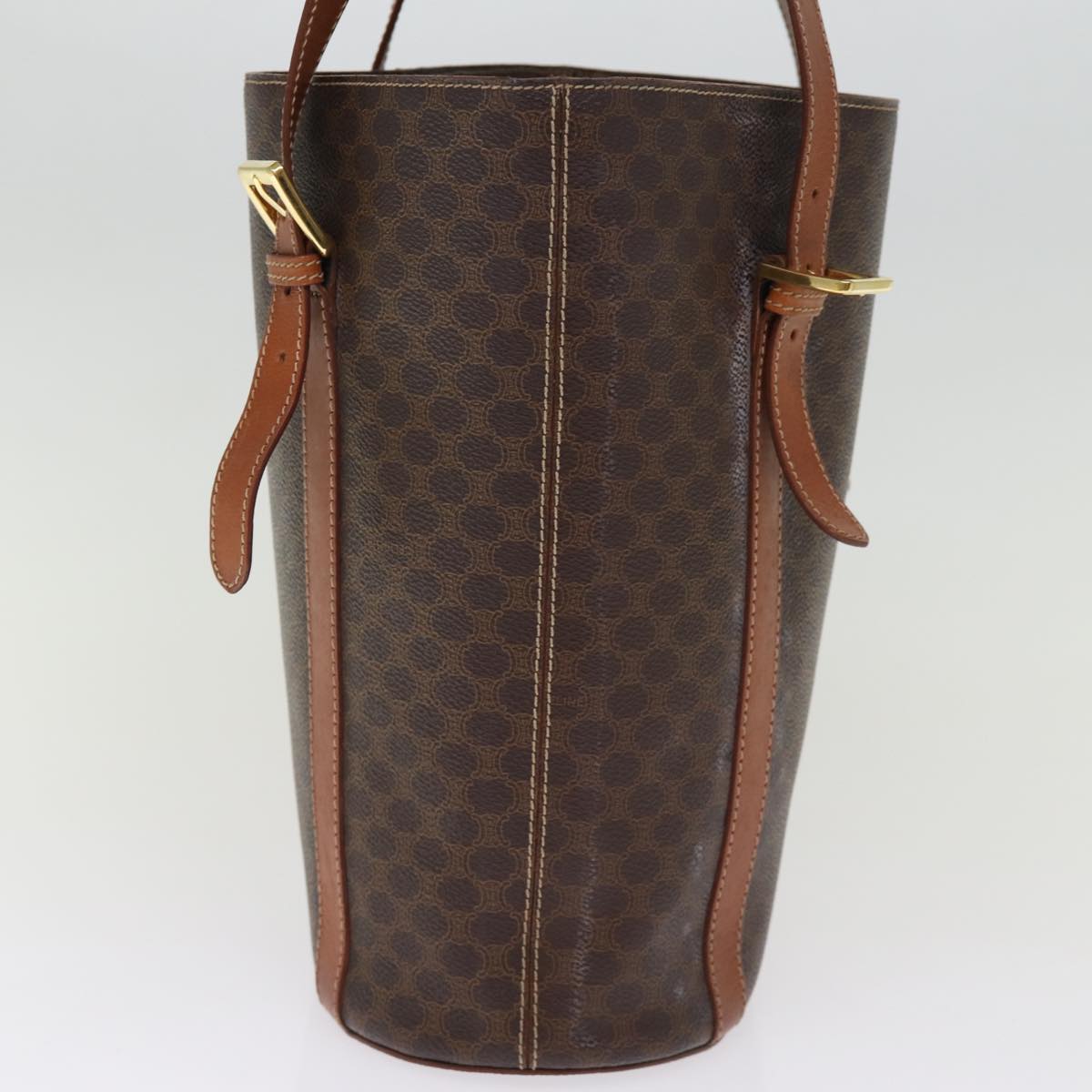Luxury CELINE Macadam Canvas Tote Bag PVC Brown 14791