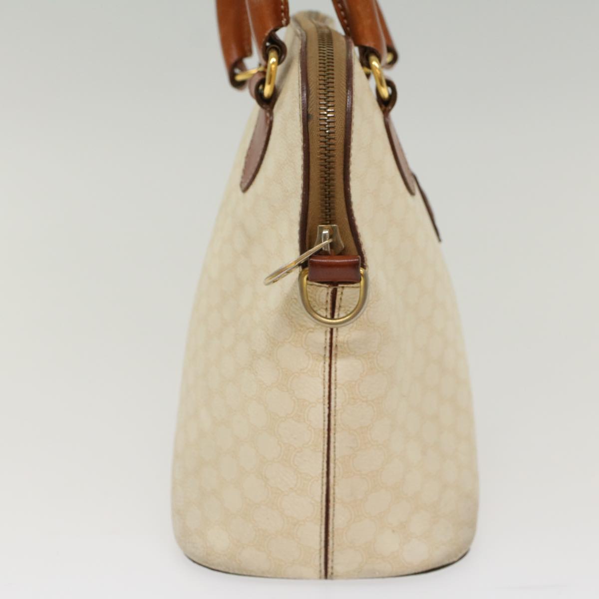 Luxury CELINE Macadam Canvas Hand Bag PVC Leather Whe 7123