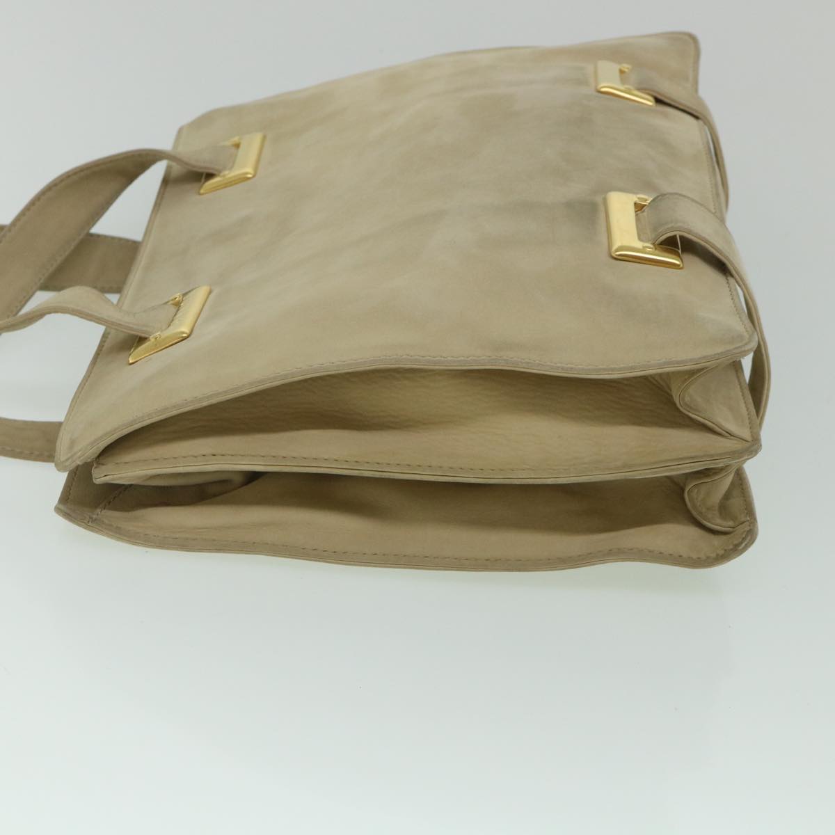 Luxury CELINE Shoulder Bag Suede Beige 8698