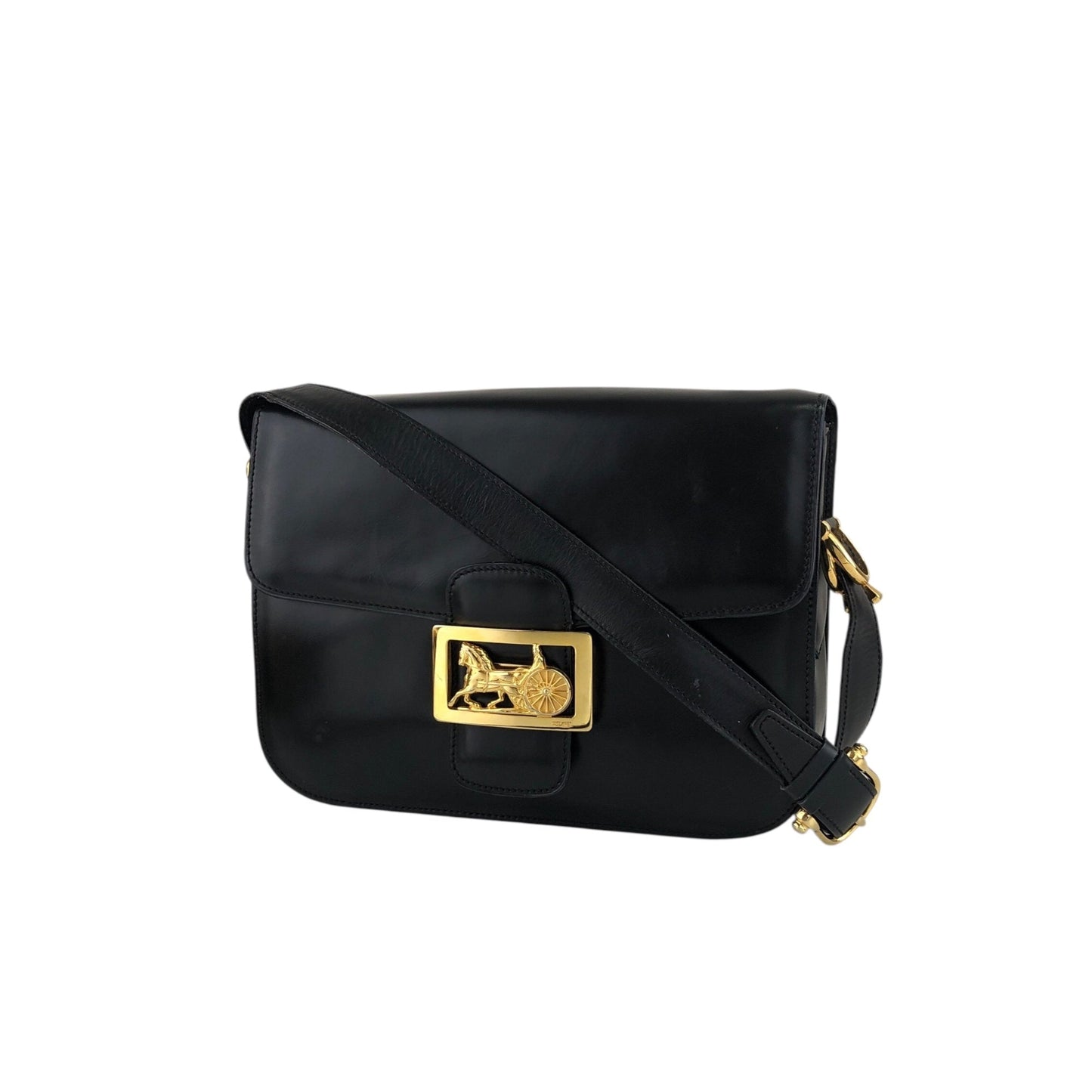 CELINE Horse Carriage Shoulder bag Black rfmfw6