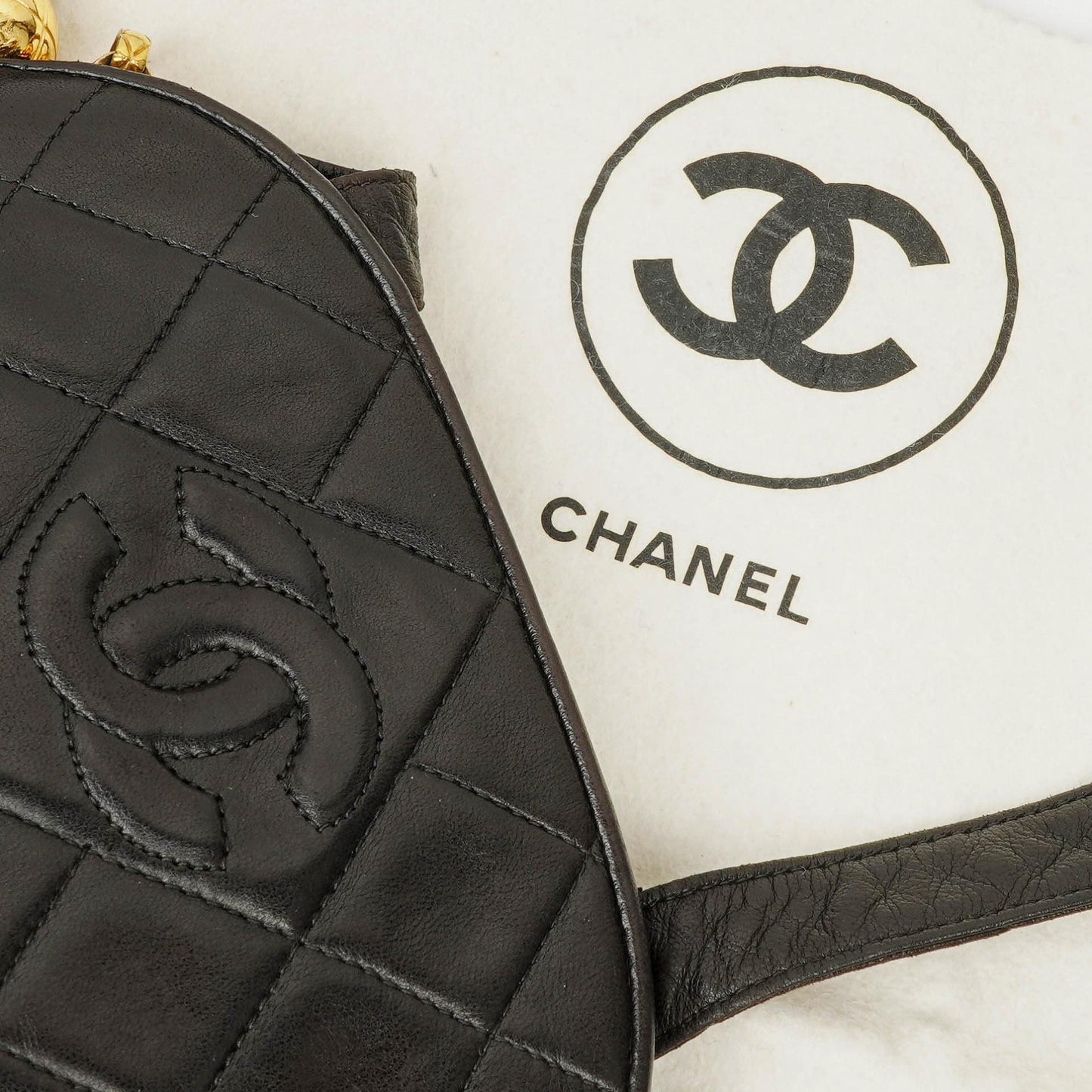 Chanel Black Quilted Lambskin Crossbody Bag