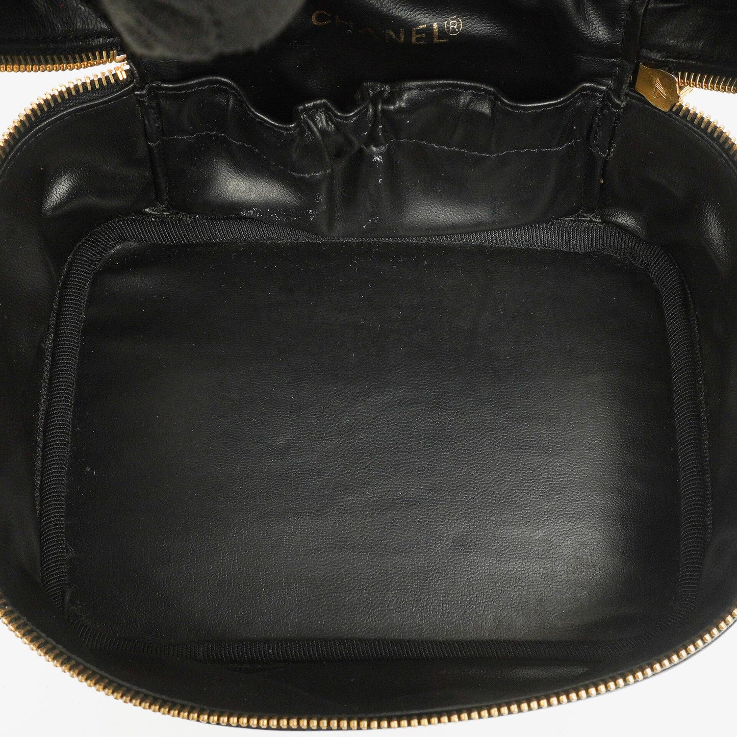 Chanel Black Quilted Leather Vanity Case
