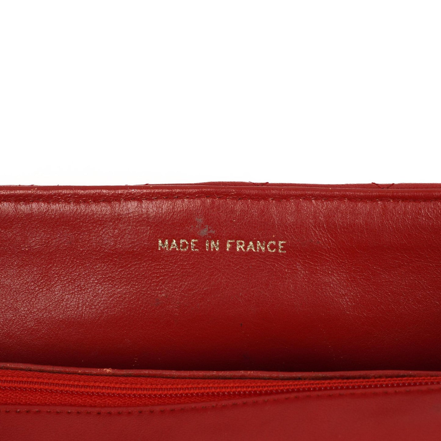 Chanel Classic Half-Moon Single Flap Bag Red Quilted Lambskin With 24K Gold-Plated Hardware