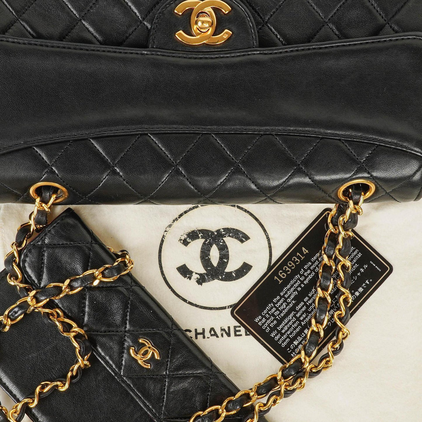 Chanel Classic Flap Bag Black Lambskin 24k Gold-Plated Hardware