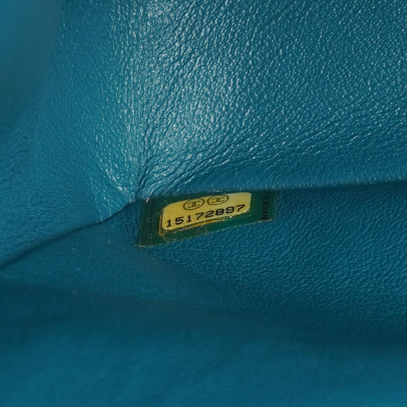 Chanel Classic Jumbo Double Flap Bag Blue Quilted Lambskin With Silver-Tone Hardware