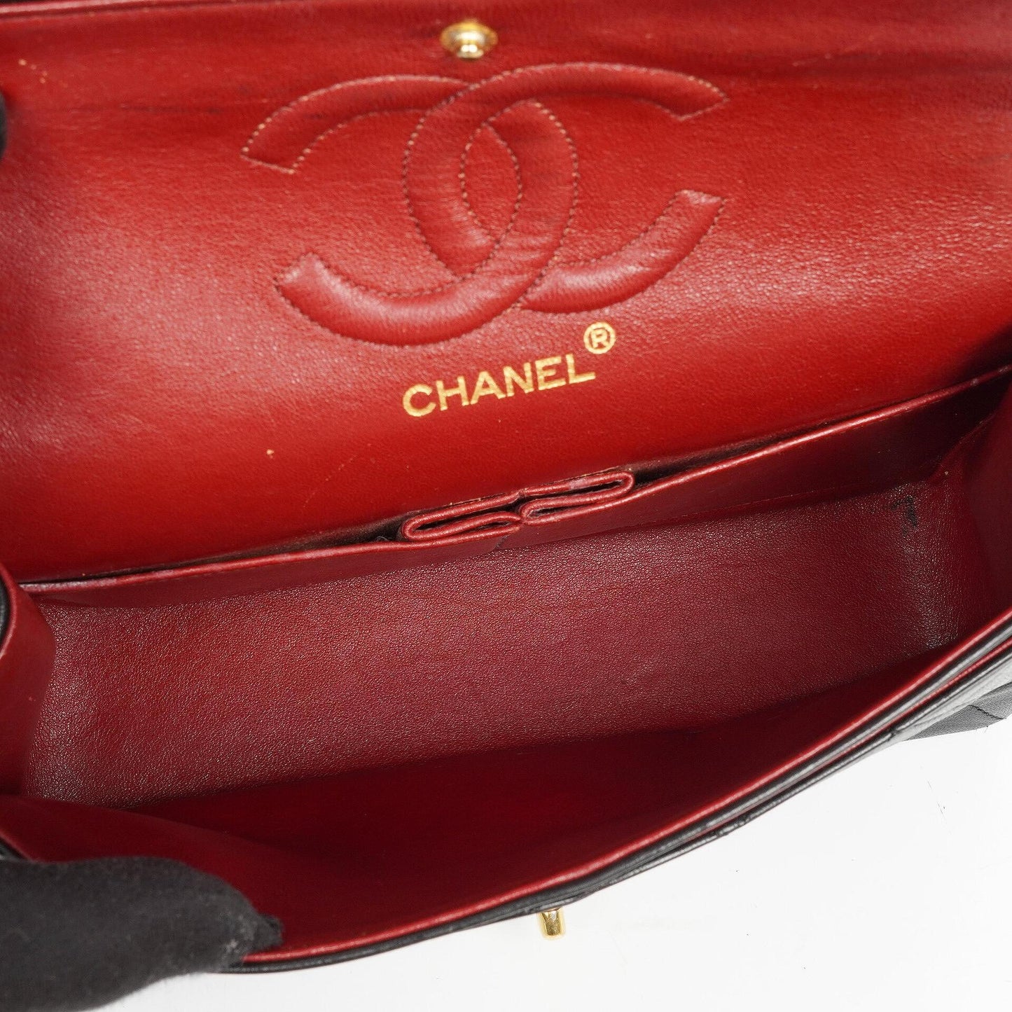 Chanel Medium Classic Black Quilted Lambskin Double Flap Bag With 24K Gold-Plated Hardware