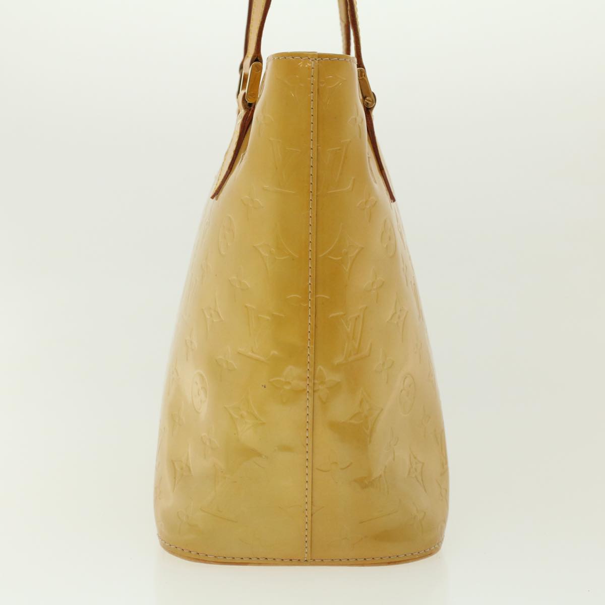 LOUIS VUITTON Monogram Vernis Houston Hand Bag Beige M91004 LV Auth cl523