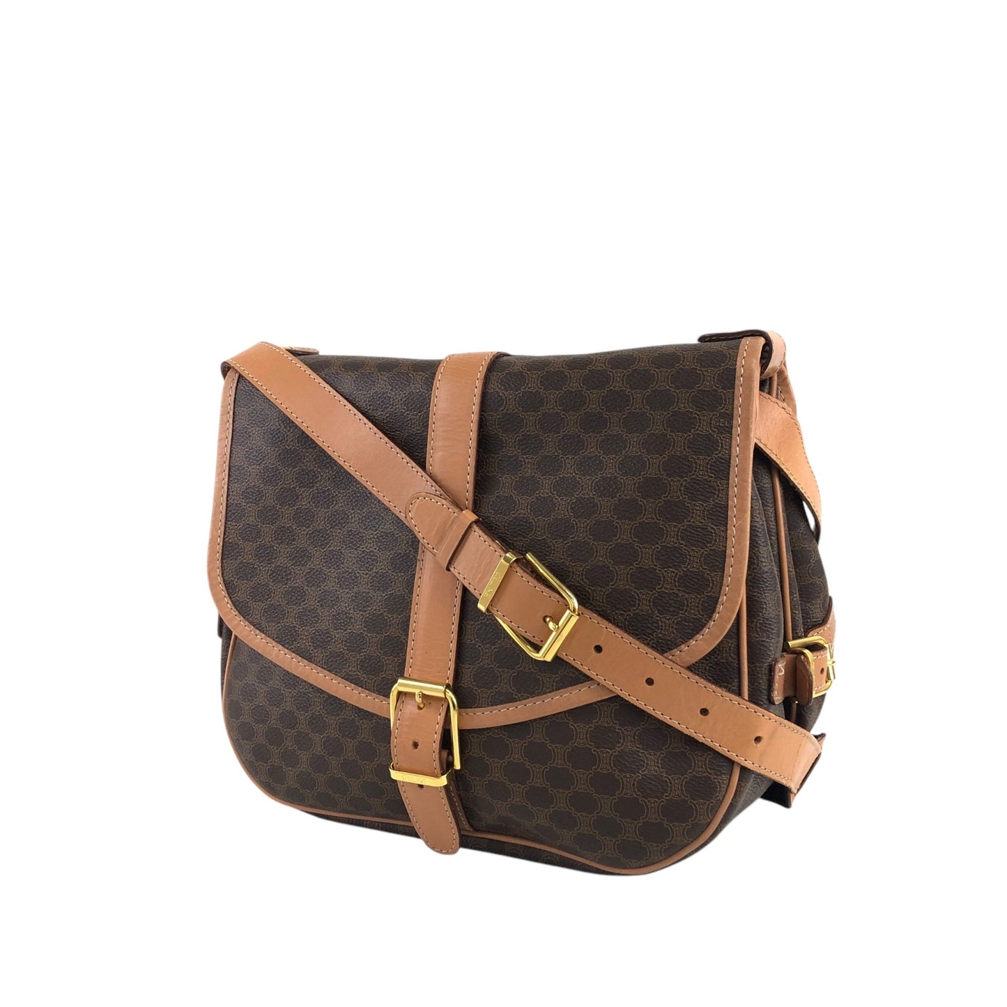 CELINE Macadam Shoulder bag Brown smihn4