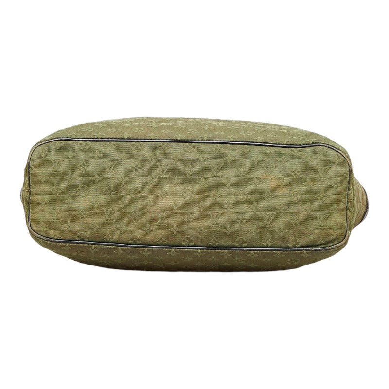 Louis Vuitton Louis Vuitton M92681 Monogram Mini T-Bag Linen/Leather Green Dark Brown T-Bag