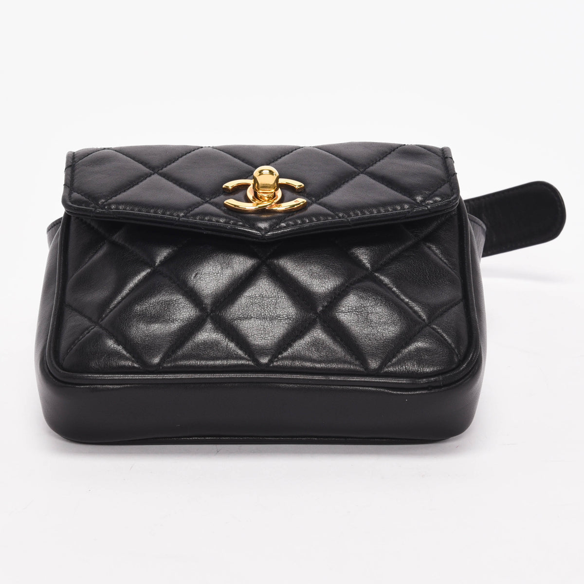 Chanel Black Quilted Lambskin Mini Belt Handbag - Rovelle Bags