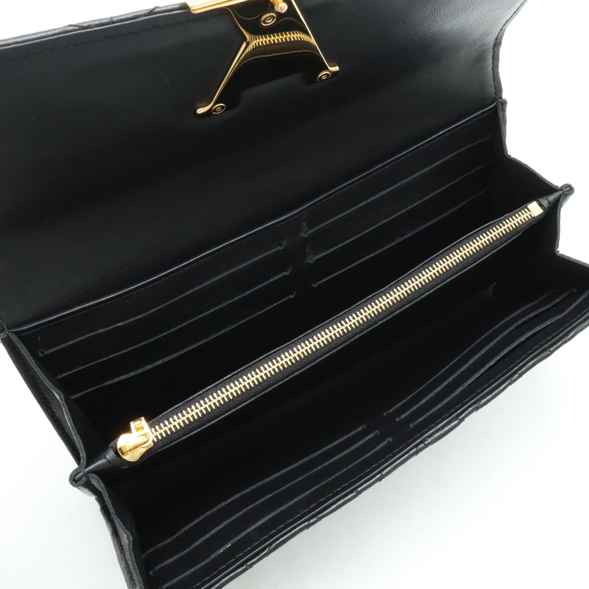Louis Vuitton Louis Vuitton Portfolio Capsicum Flower Two Folded Wallet Ramsin Leather Noir Black M68590