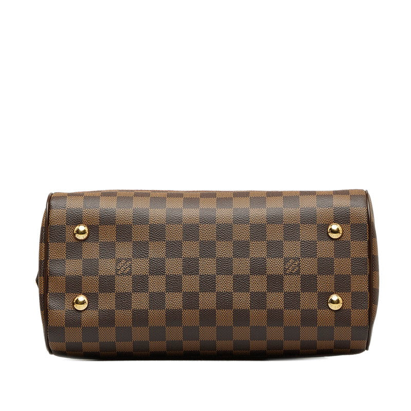 Louis Vuitton Damiere Duomo Handbag Mini Boston Bag N60008 Brown PVC Leather Louis Vuitton