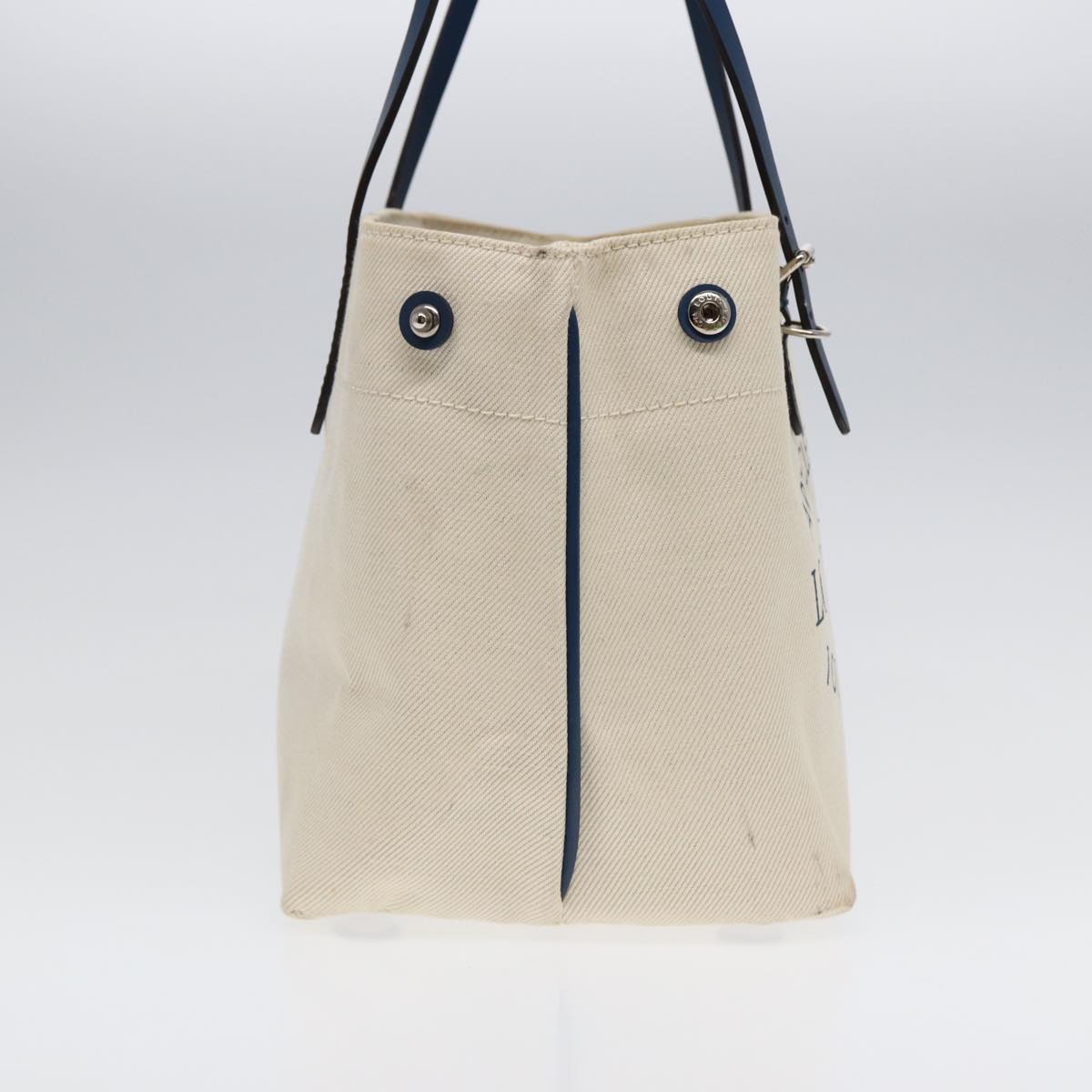 LOUIS VUITTON Cabas PM Tote Bag Canvas White Blue M94504 LV Auth ep5538