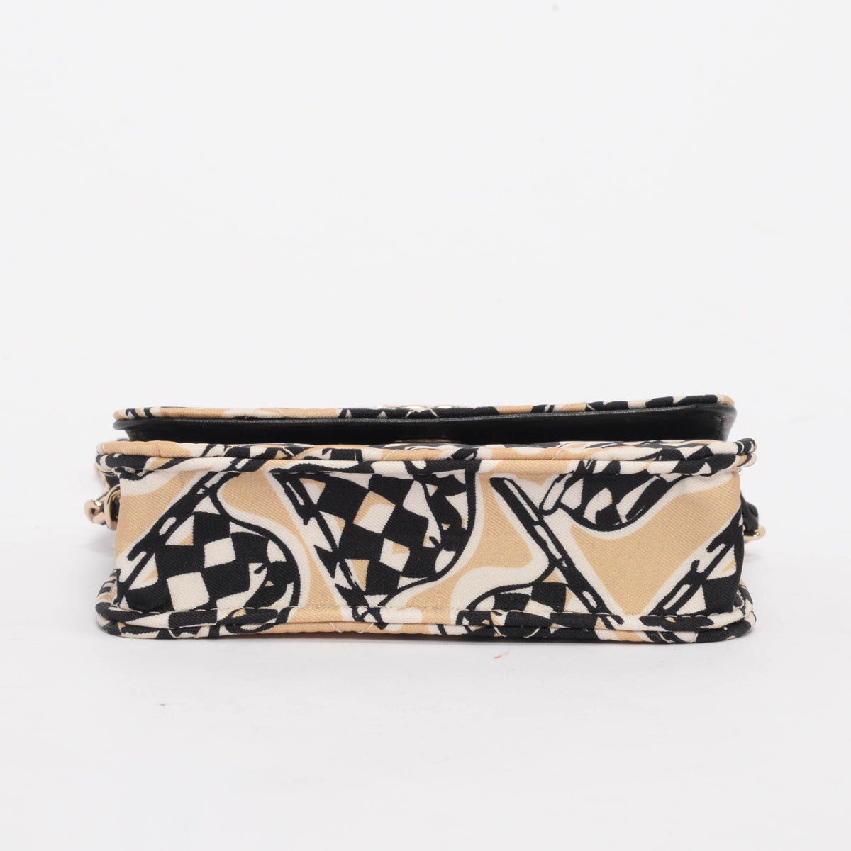 Chanel Beige Checkered Flag Print Handbag - Rovelle Bags
