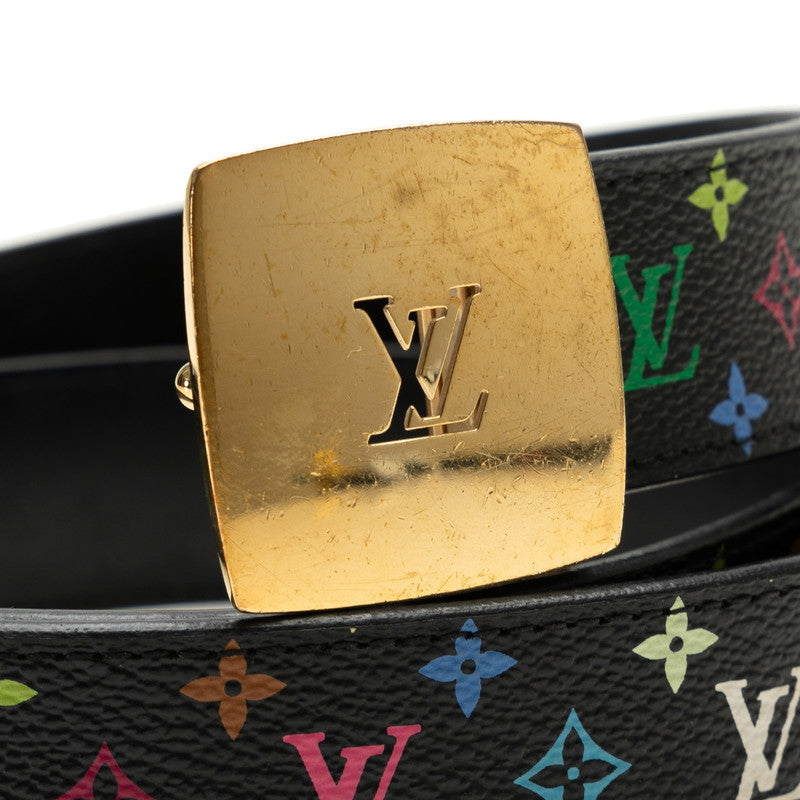 Louis Vuitton Multicolor Sandwich LV Cut Belt 80/32 M6890 Black PVC Leather Louis Vuitton