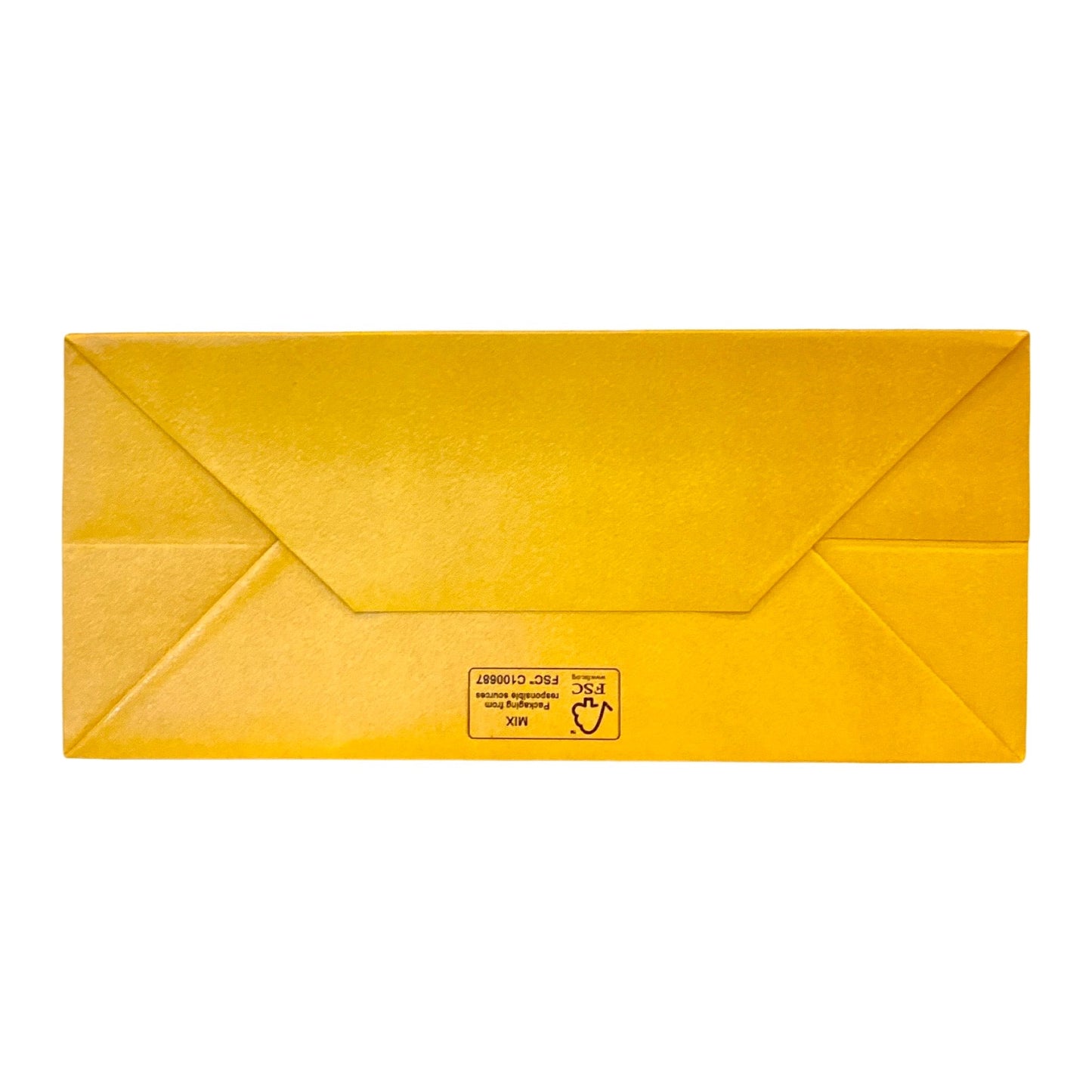 Fendi Roma Designer Shopping Gift Bag Logo Yellow Paper Small