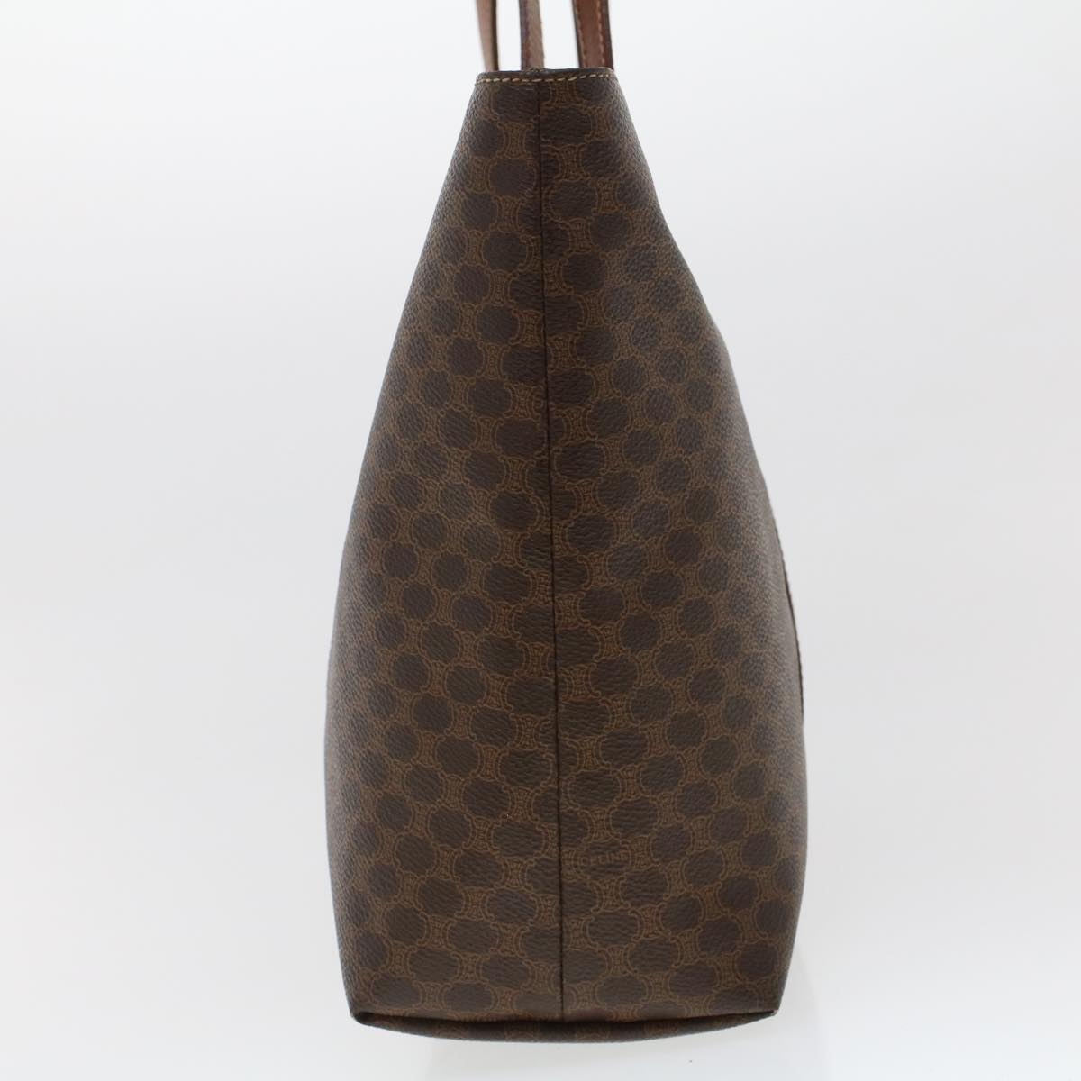 Luxury CELINE Macadam Canvas Tote Bag PVC Leather Brown fm2373