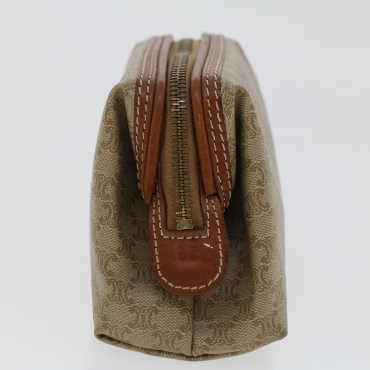 Luxury CELINE Macadam Canvas Pouch Beige fm2545