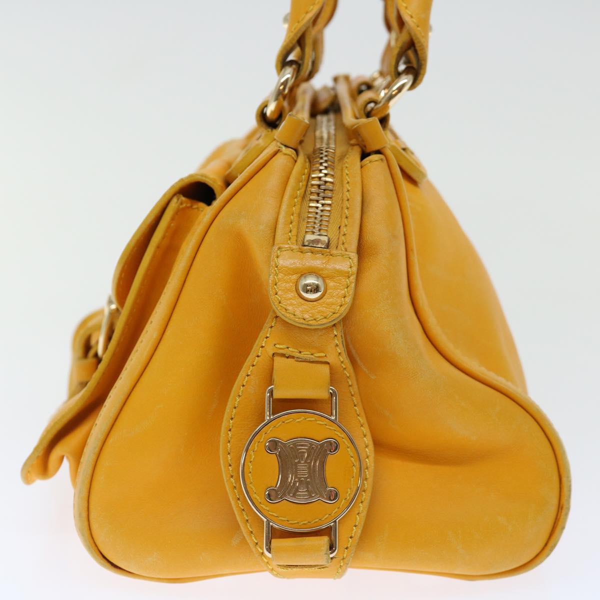Luxury CELINE Hand Bag Leather Yellow fm3342