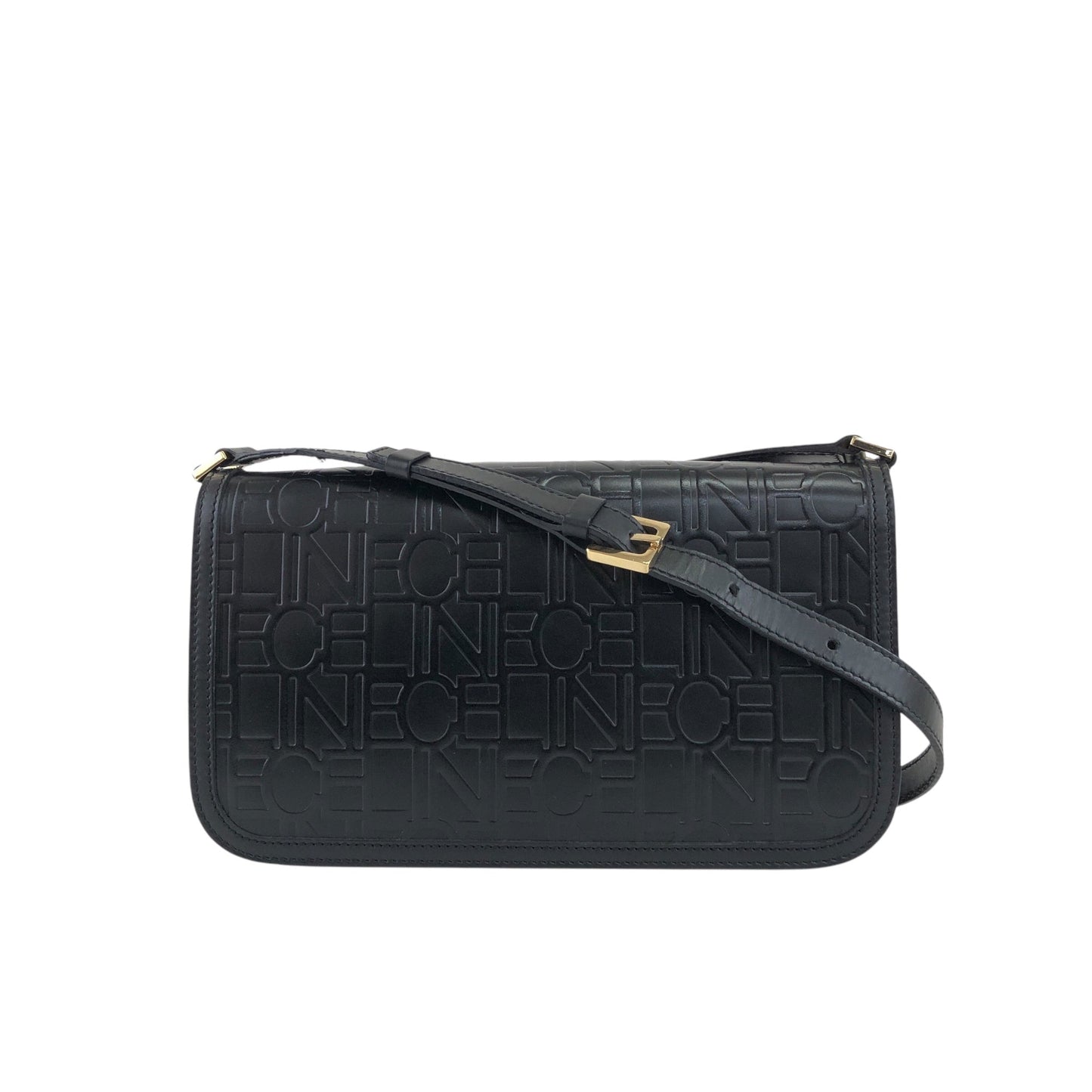 CELINE Logo Shoulder bag Black z7yz82