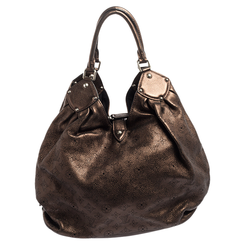 Louis Vuitton Metallic Mordore Monogram Mahina Leather Surya XL Bag