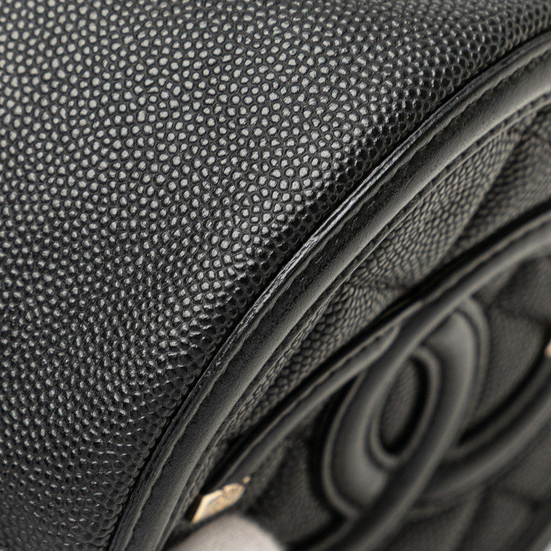 Chanel Coco CC Filigree Matelasse Caviar Shoulder Bag