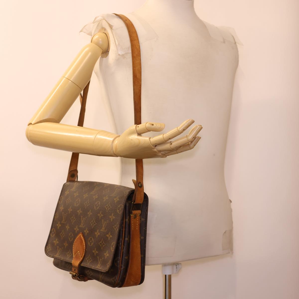 LOUIS VUITTON Monogram Cartouchiere GM Shoulder Bag M51252 LV rd4702