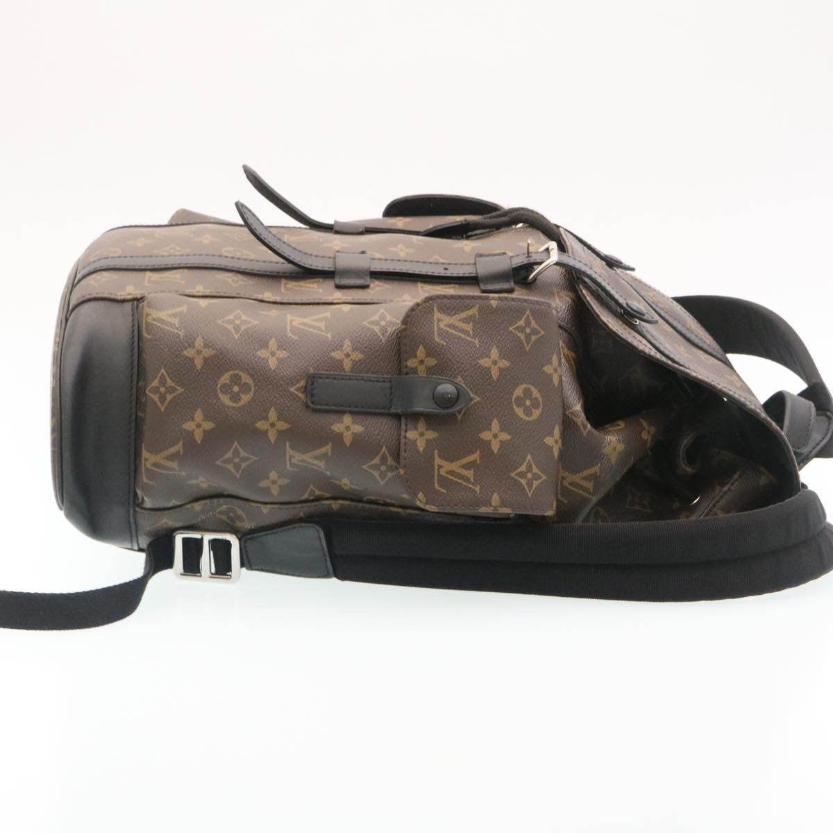 LOUIS VUITTON Monogram Macassar Christopher PM Backpack M43735 LV rz083A