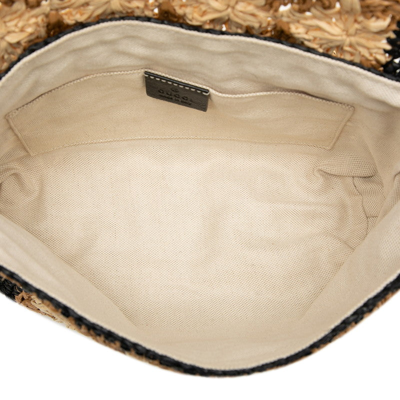 Gucci GG Marmont Raffia Shoulder Bag