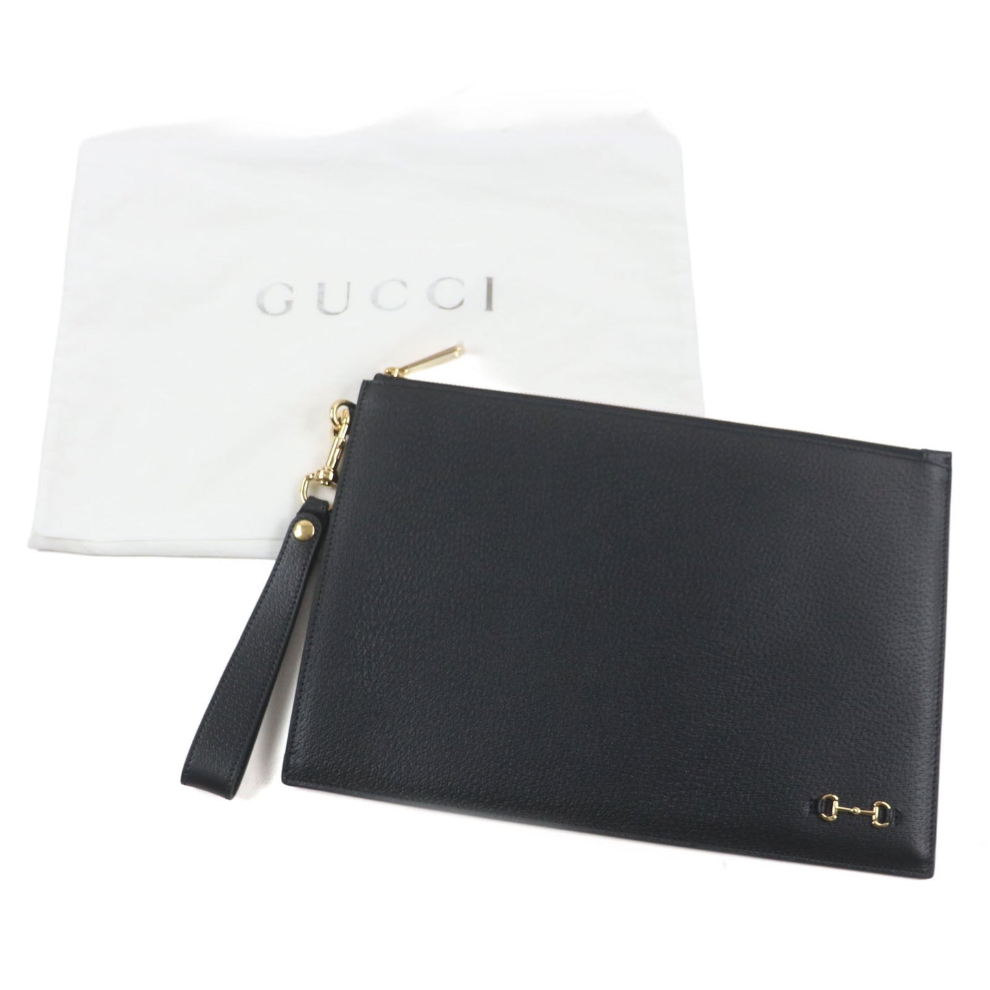 Gucci Horsebit Leather Clutch Bag