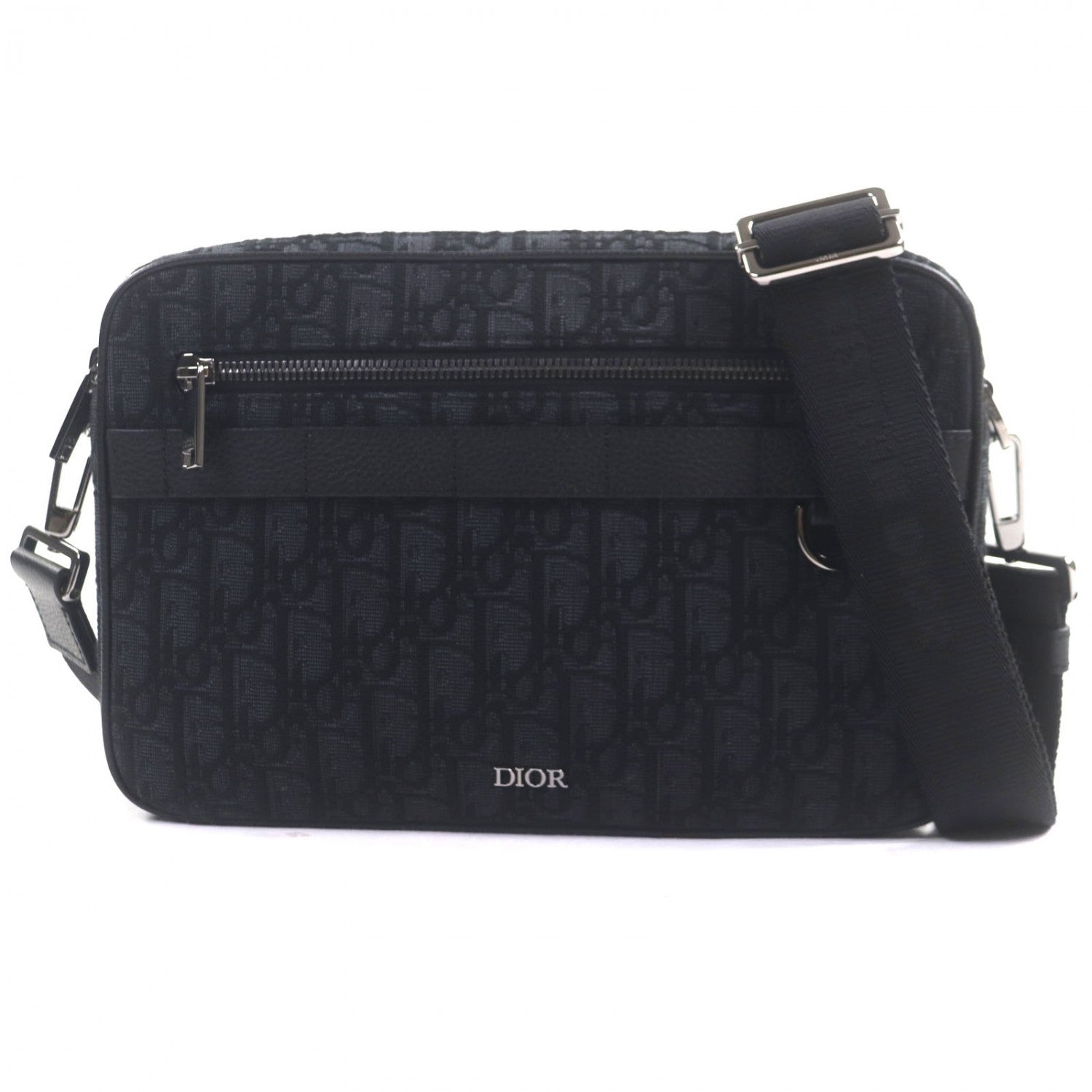 Dior HOMME Shoulder Bag 1ESPO297YKY canvas black Safari Maxi Oblique
