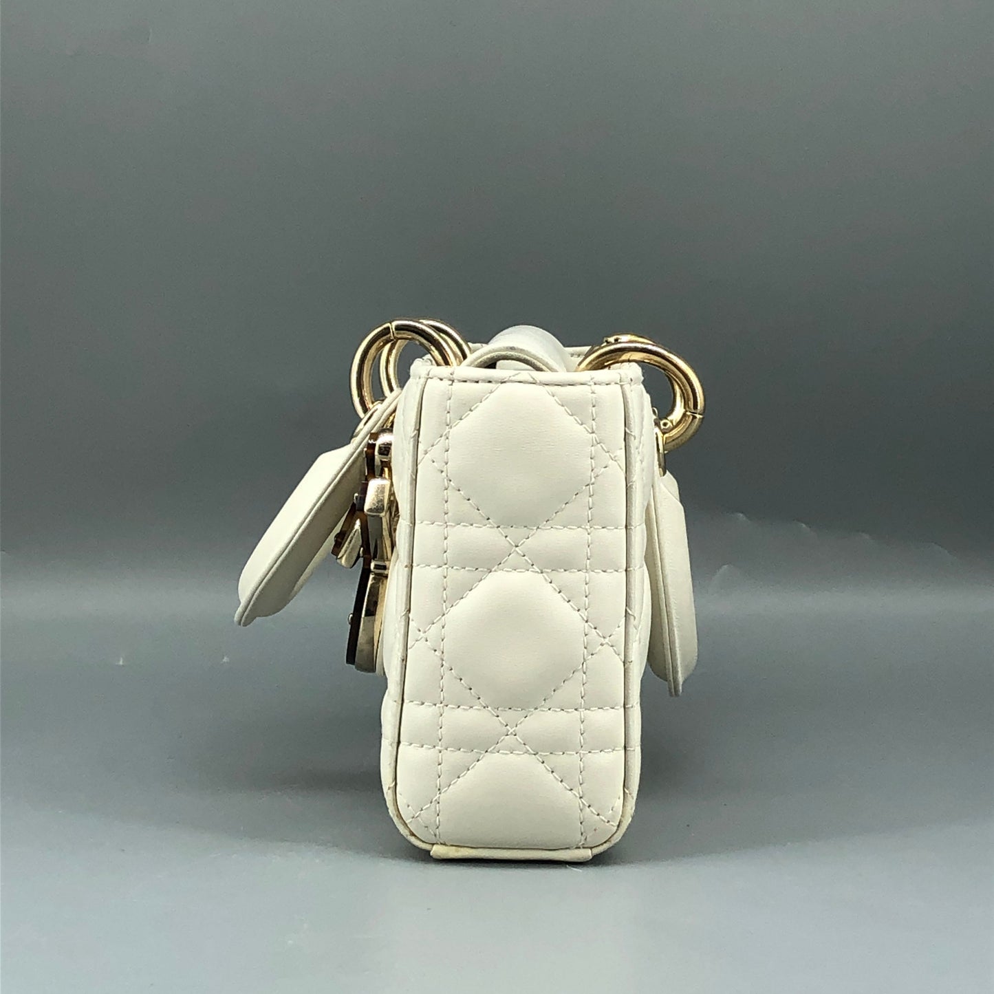 Christian Dior Lady D-Joy Small Crossbody Bag Cream