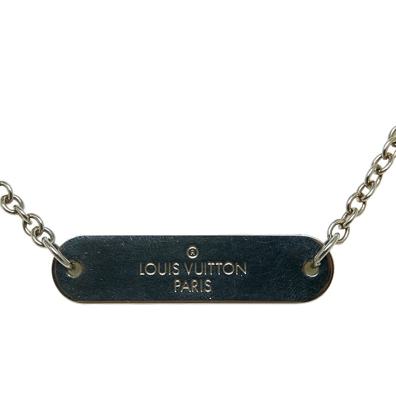 Louis Vuitton Monogram Eclipse Collie Chain Pin-Lock Collar M68875 Silver Metal PVC Louis Vuitton